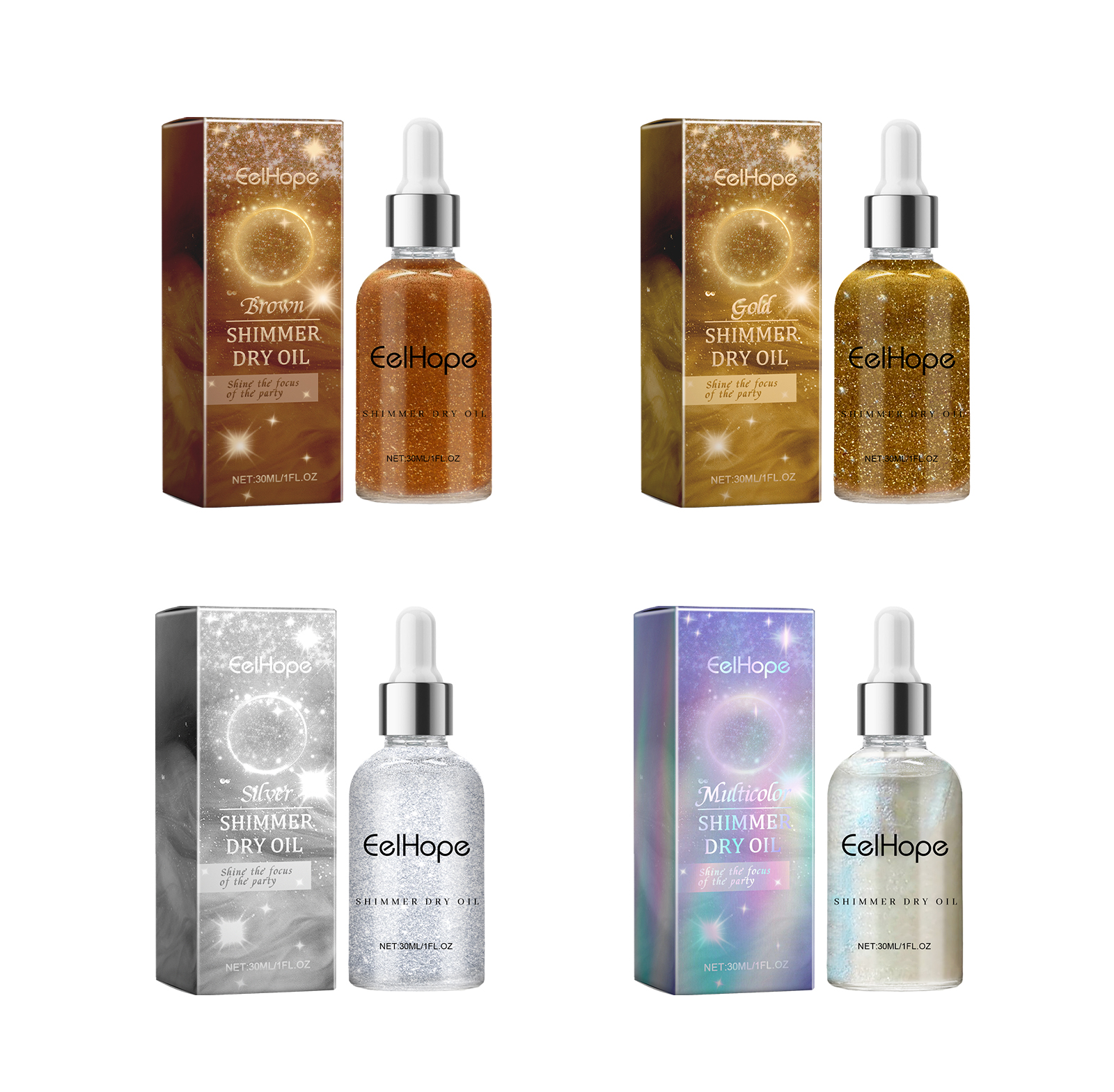 Party Body Glitter Oil, Naturally Brightening And Long-Lasting Moisturizing Party Dance Shine Shine
