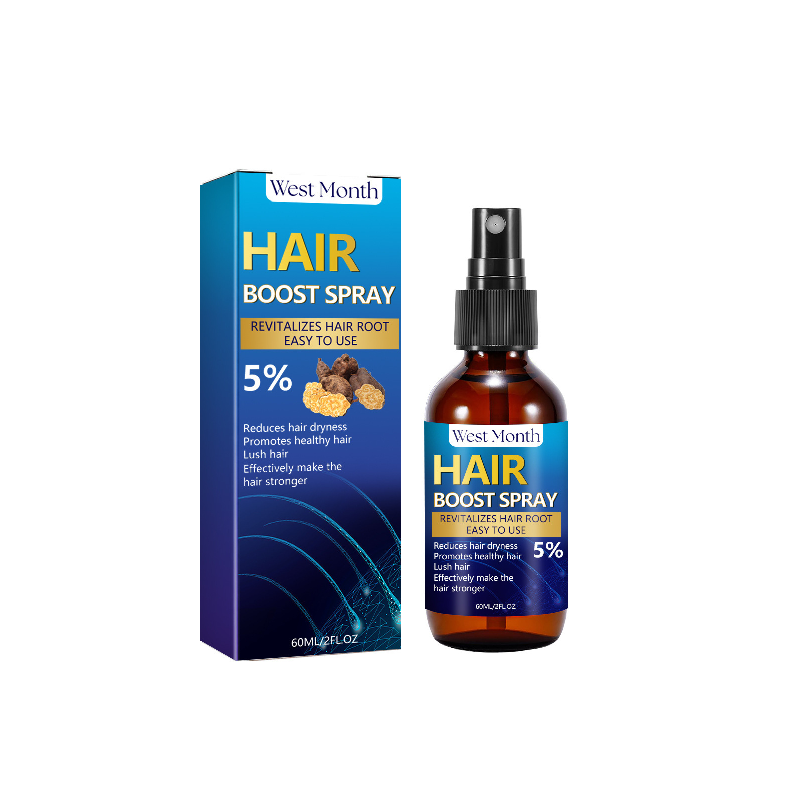 West&Month Hair Boost Spray, Strong Hair Solid Hair Moisturi