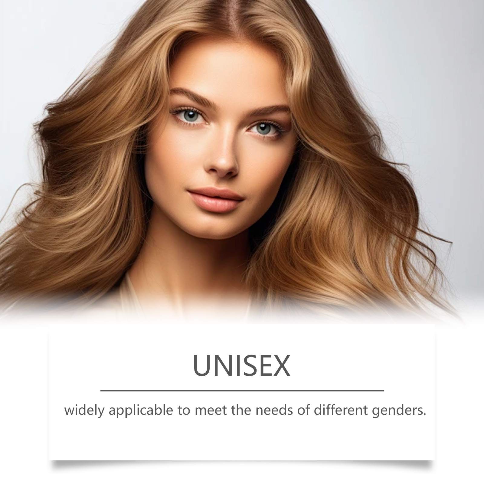 Woman showing smooth glossy fuller-looking hair