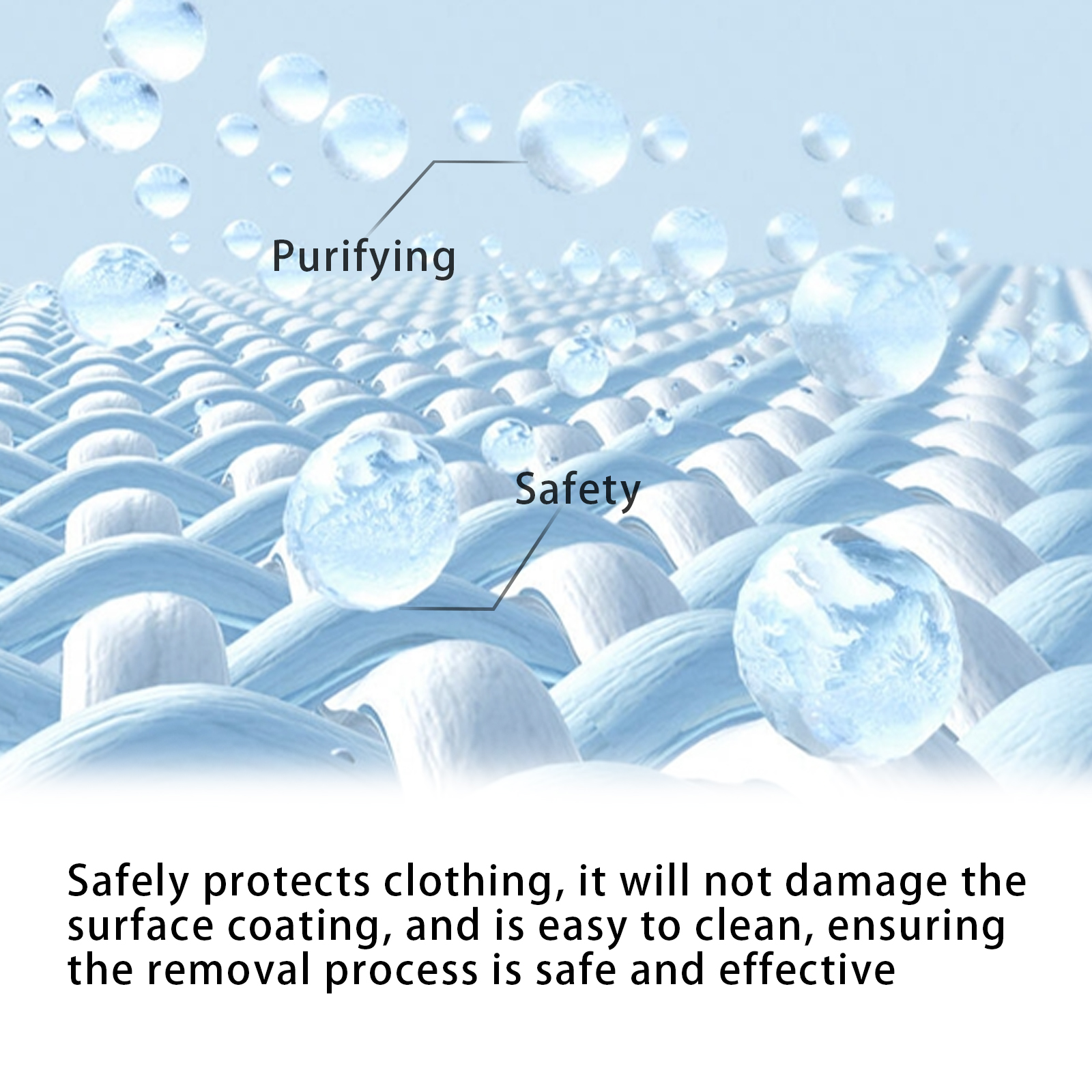 Compact clothing print remover packaging arrangement