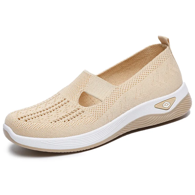 Breathable Mesh Round Toe Wedge Sneakers image 4