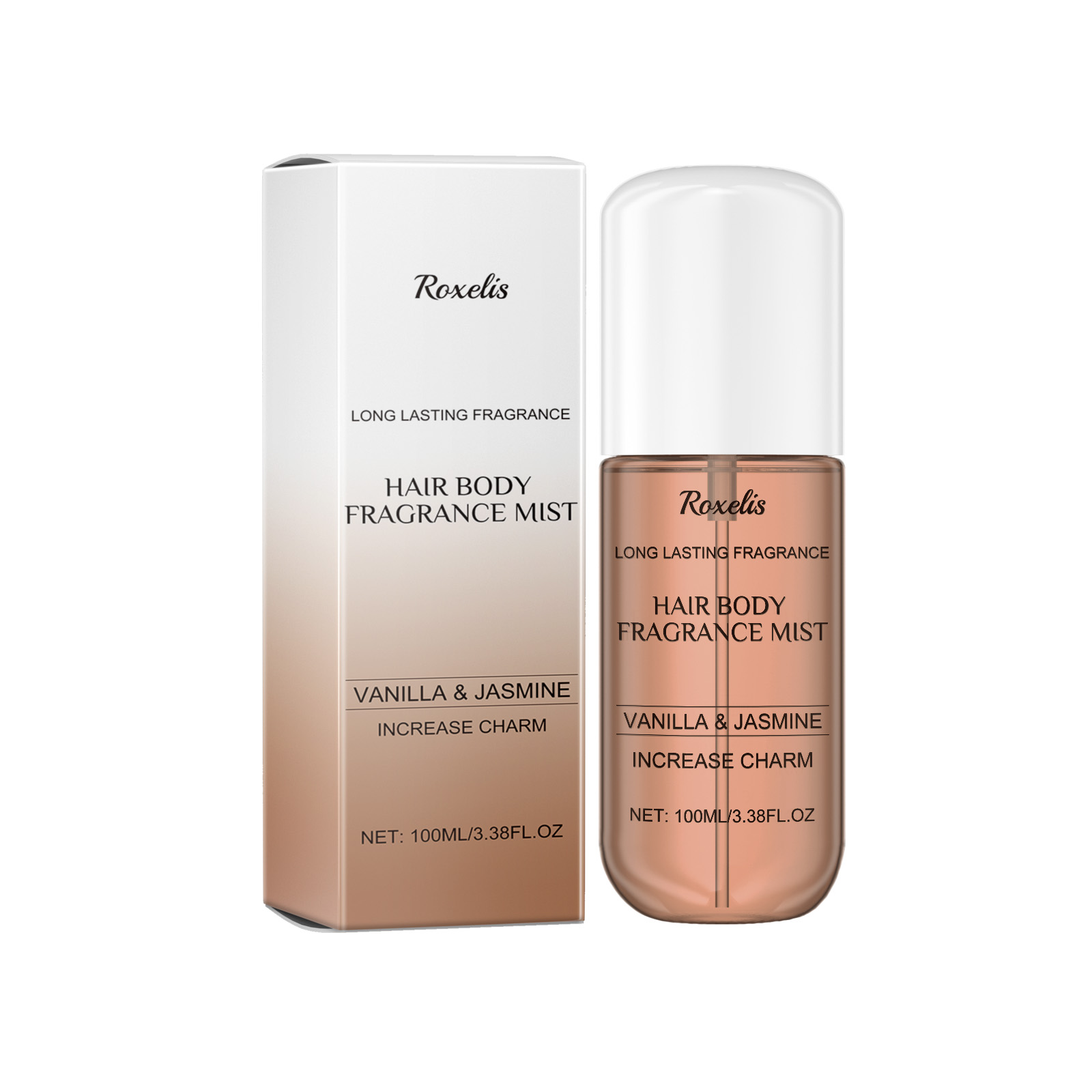 Vanilla Jasmine Fragrance Spray, Behind The Ears Neck Wrist Natural Fresh Fragrance Long-Lasting