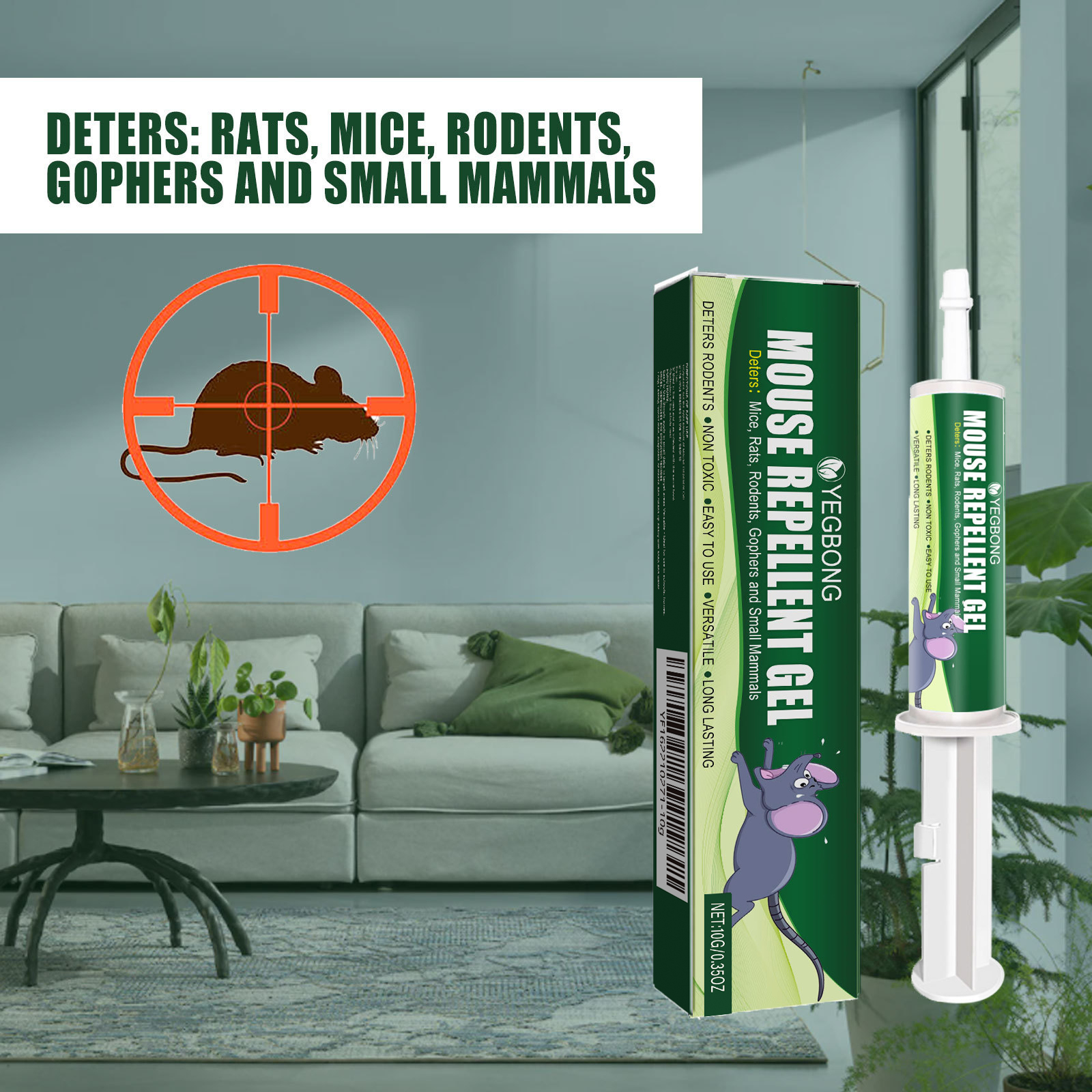 Rodent gel kit displayed for household protection