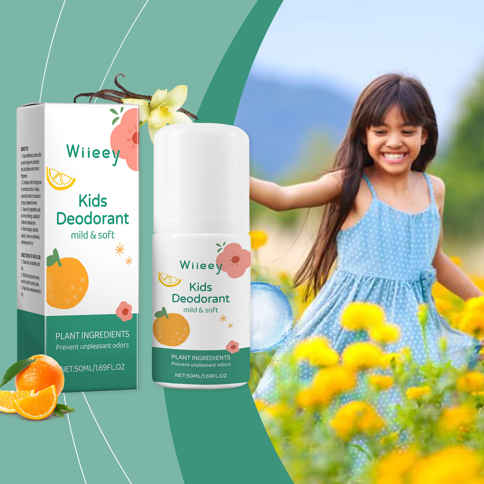 Portable kids deodorant ready for outdoor activities