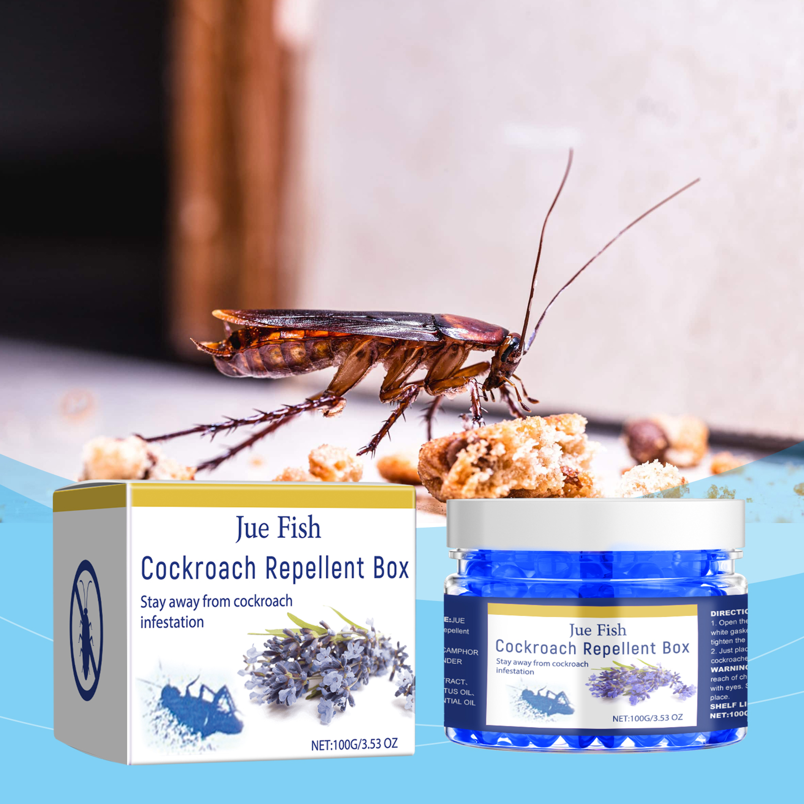 Cockroach repellent positioned for indoor pest concerns