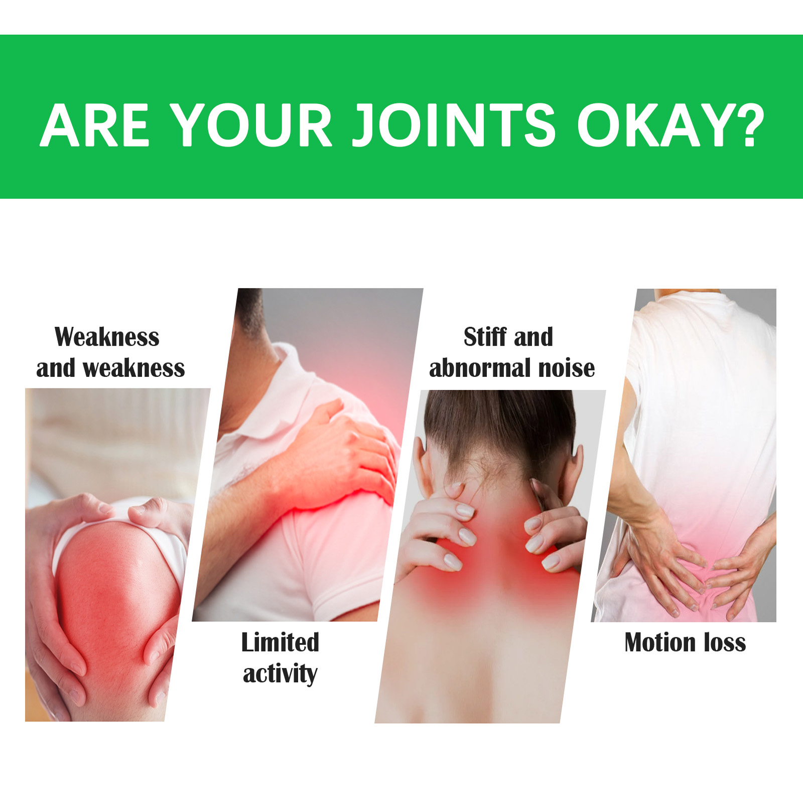 Joint mobility concerns shown in green care graphic