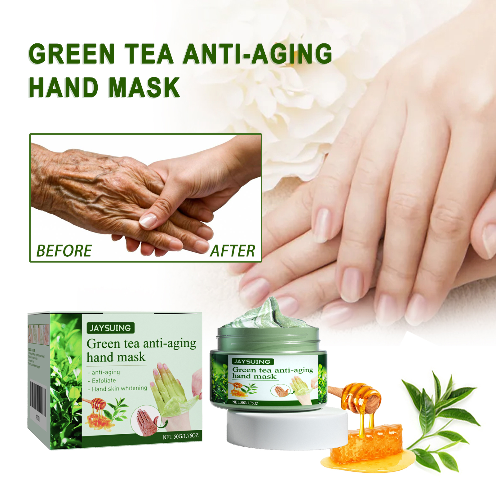 Hand mask image showing rough and smoother looking skin