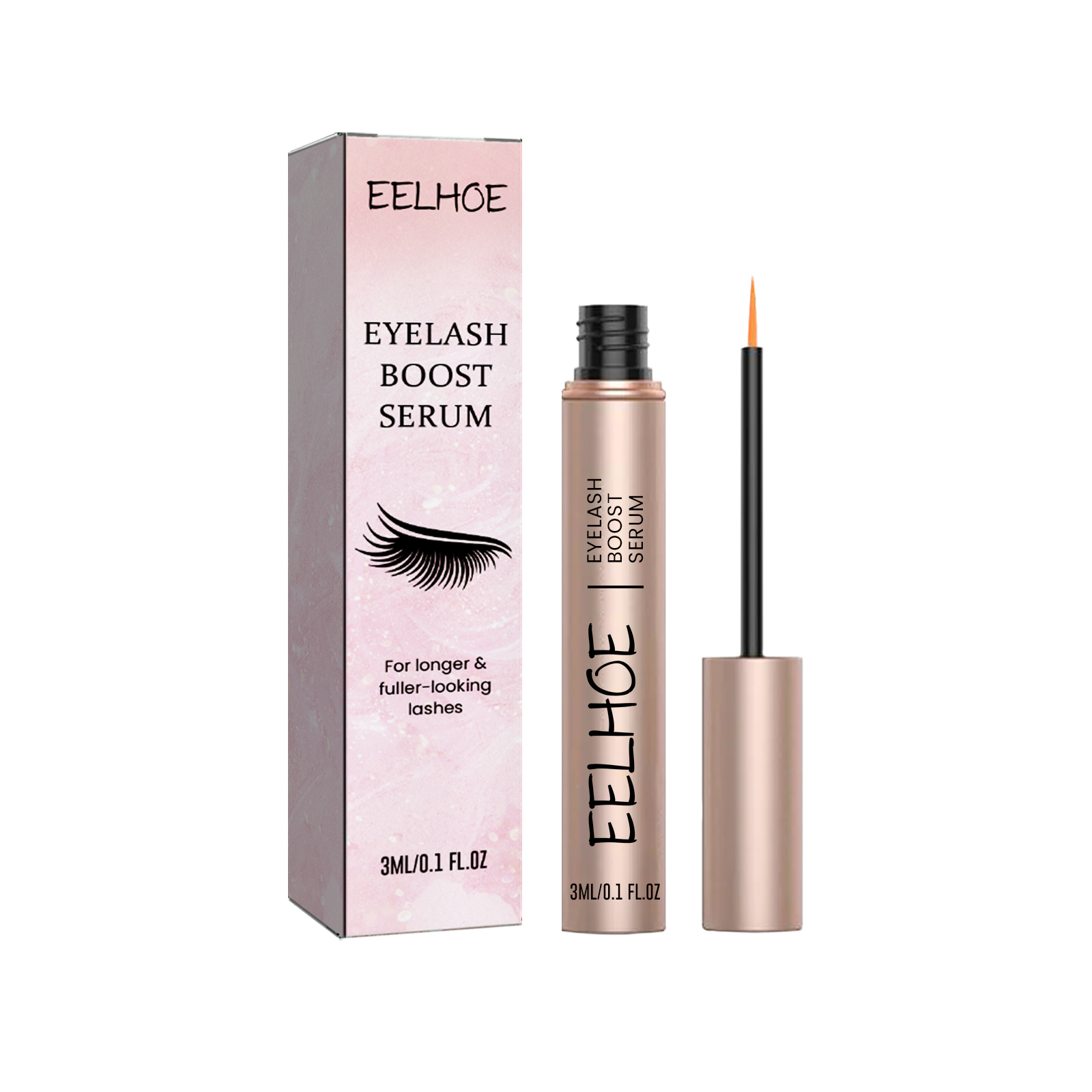 Eyelash Boost Serum, Natural Long Black Thick Curling Eyelashes Waterproof And Non-Smudges Durable