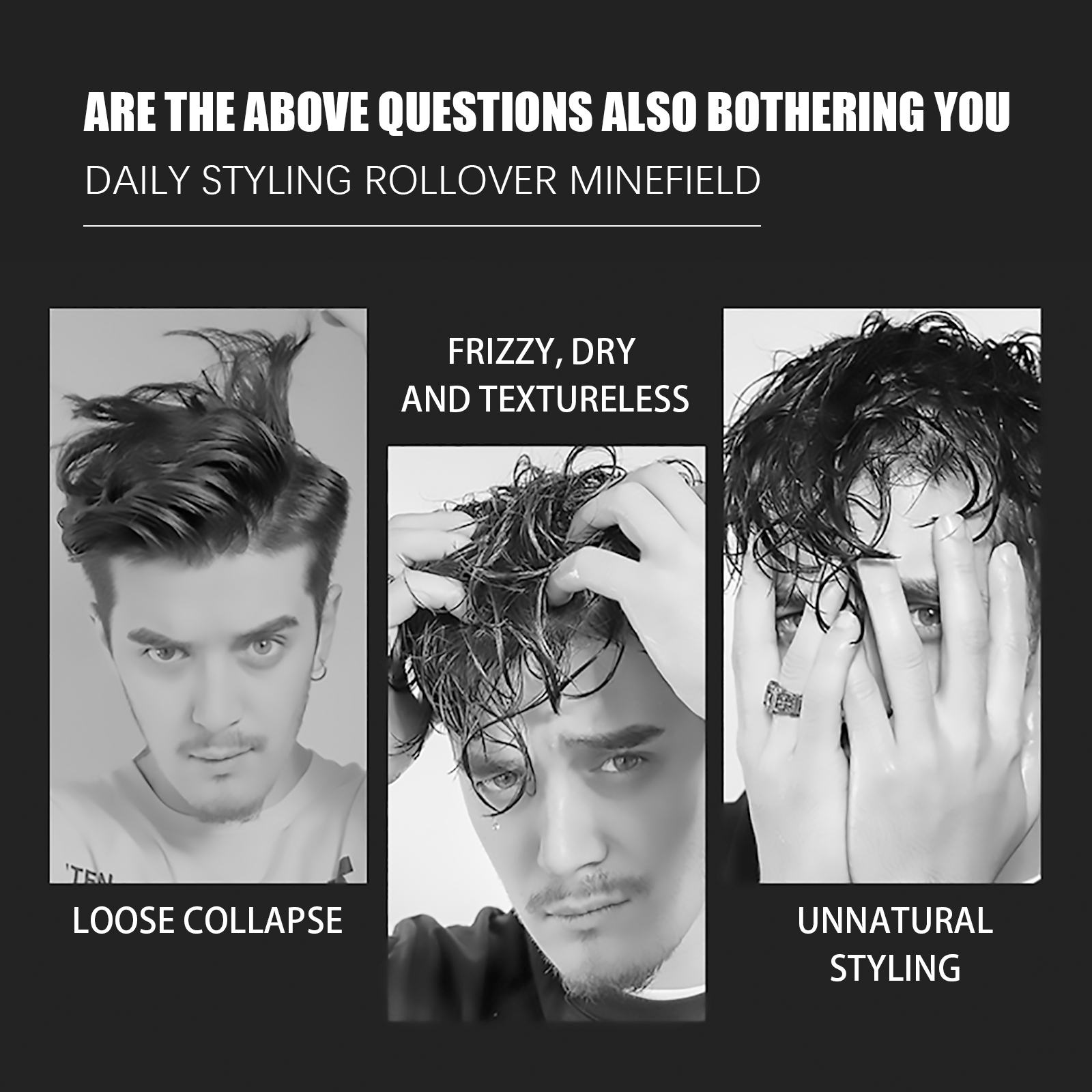 Long waves and curls styled with visible fullness