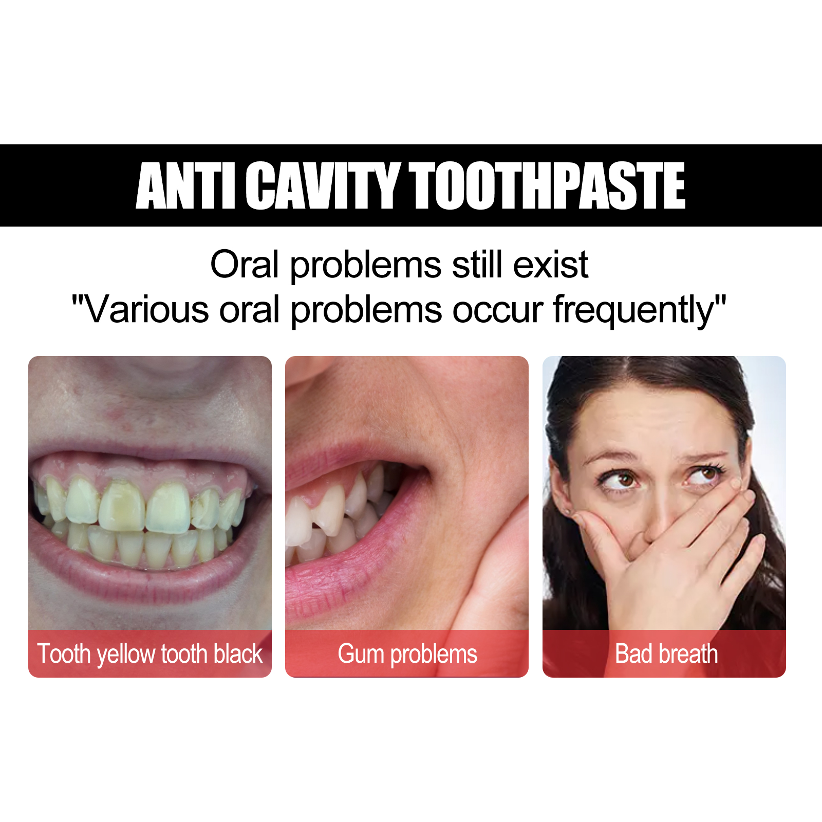 Oral-care concerns shown in toothpaste feature graphic
