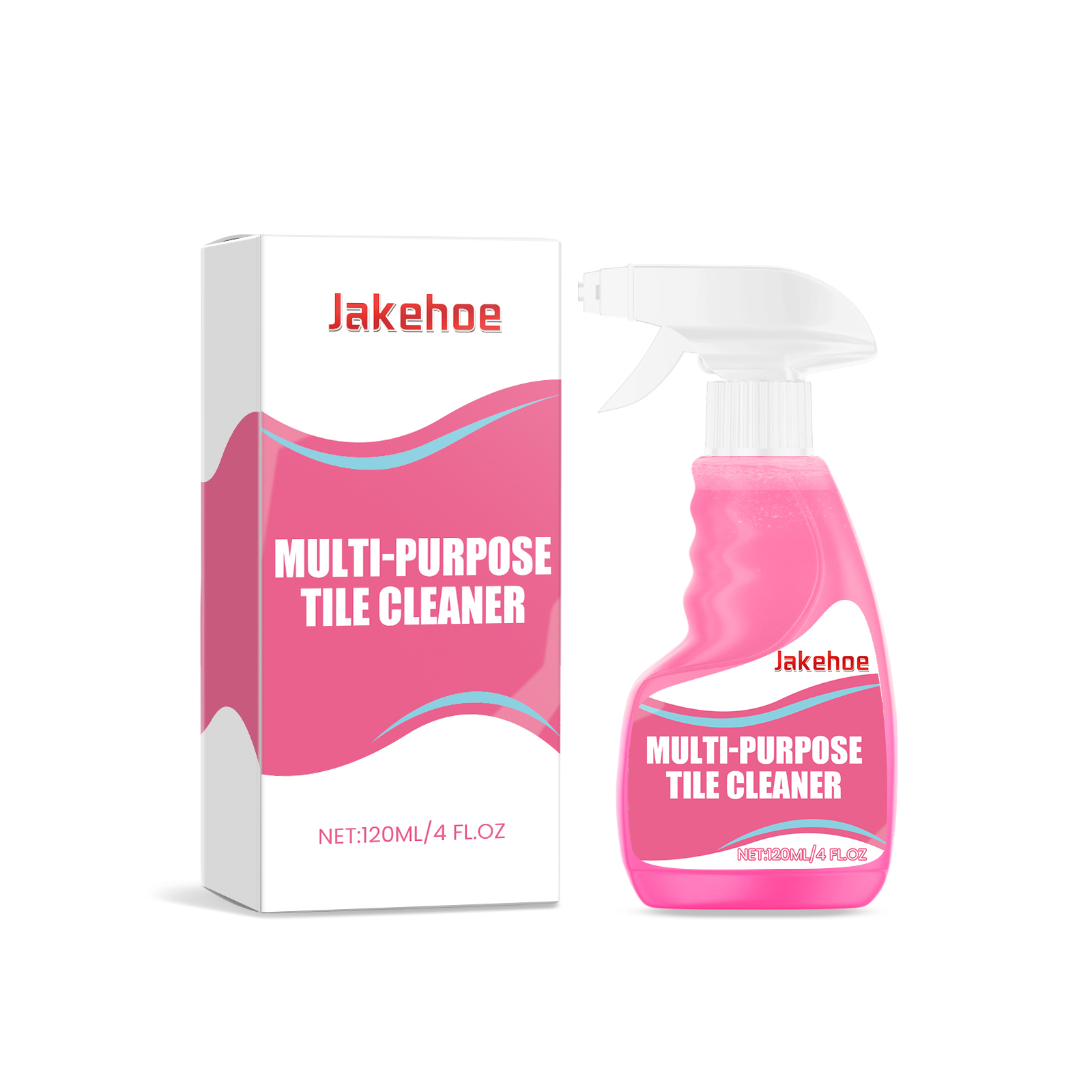 Pink spray bottle showing ergonomic contoured design