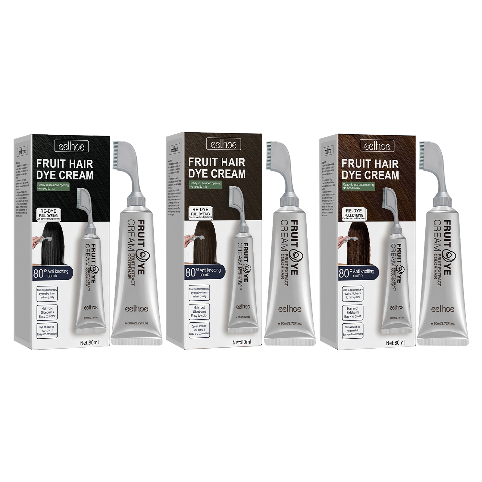Fruit And Vegetable Hair Cream, Natural, Mild And Long-Lasting, Does Not Hurt The Scalp. Easy To