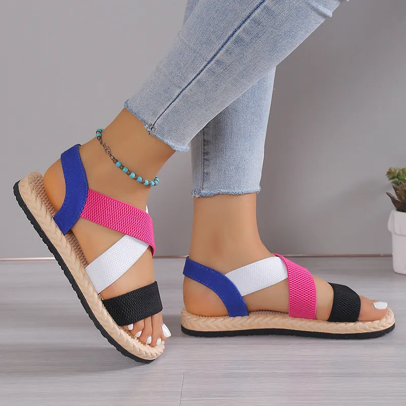 Open Toe Flats Sandals image 9