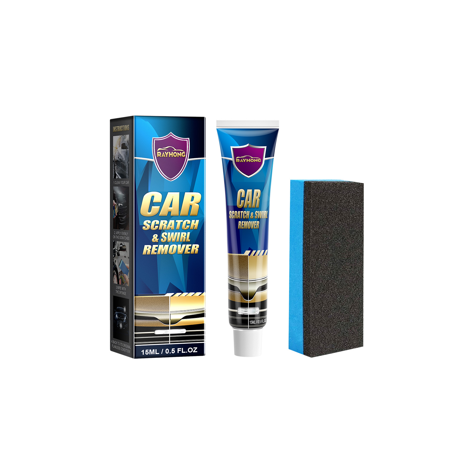 Rayhong Car Scratch Repair Cream, Car Maintenance Refurbishm