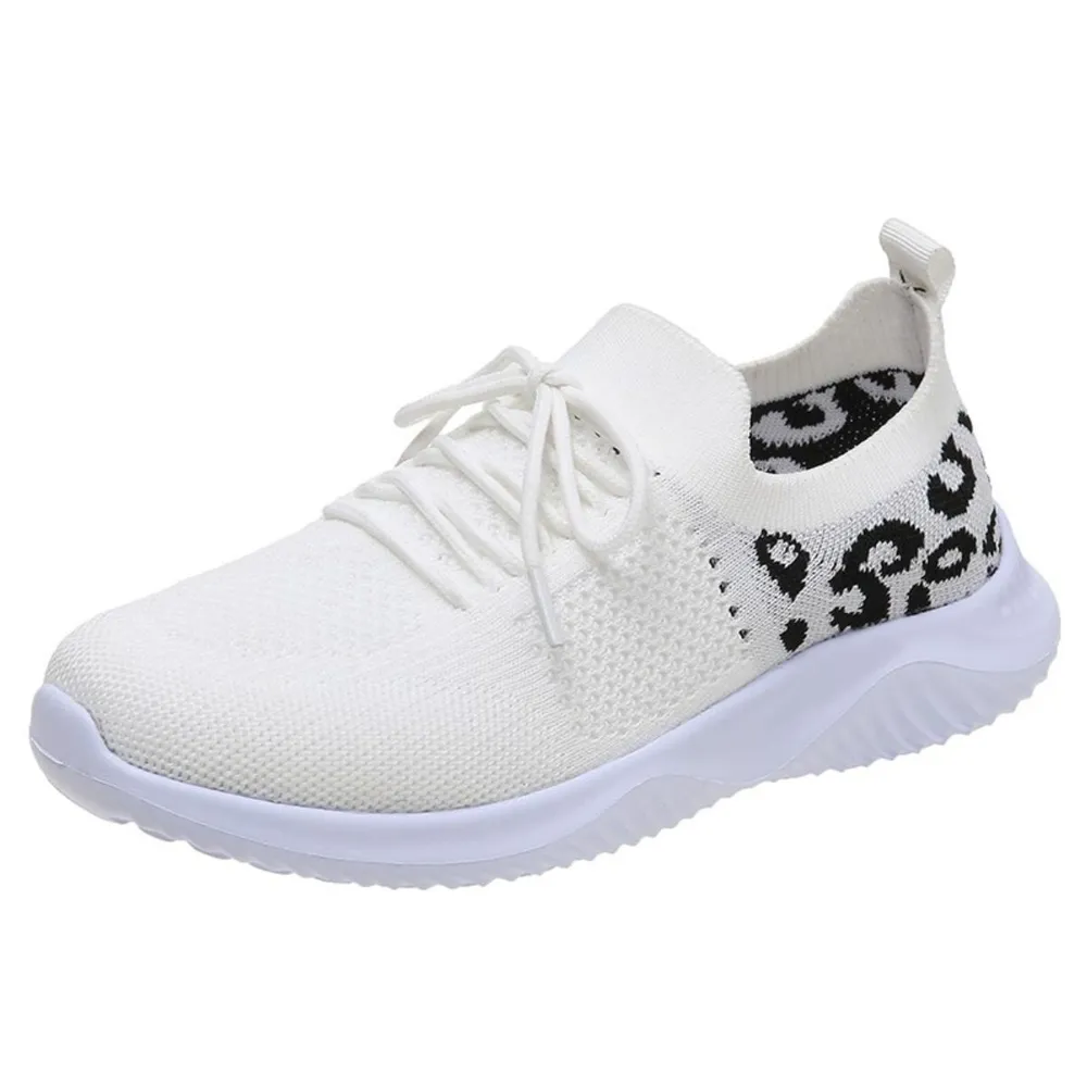 Leopard Breathable Mesh Lace Up Athletic image 4