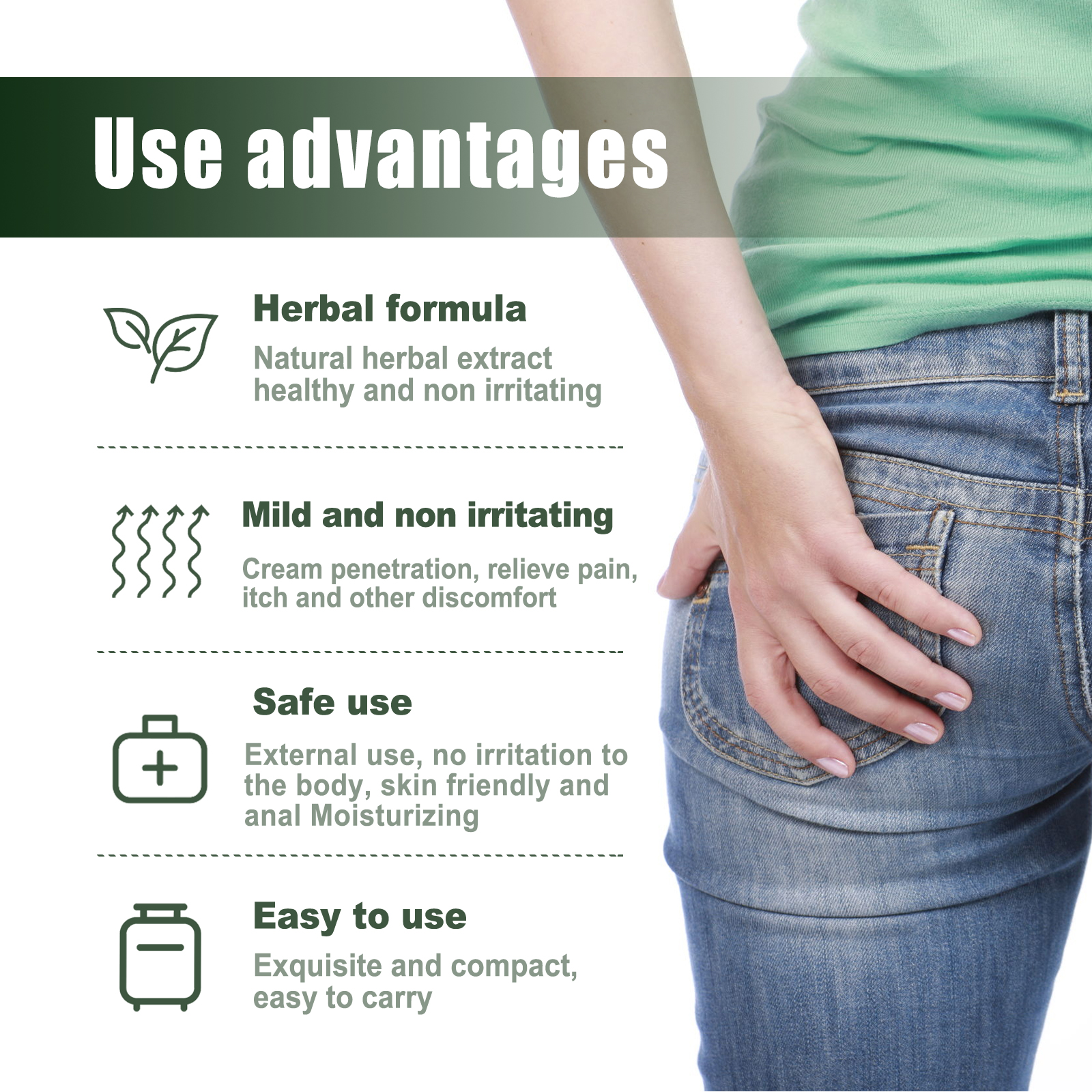 Herbal spray label showing pump and external-use details