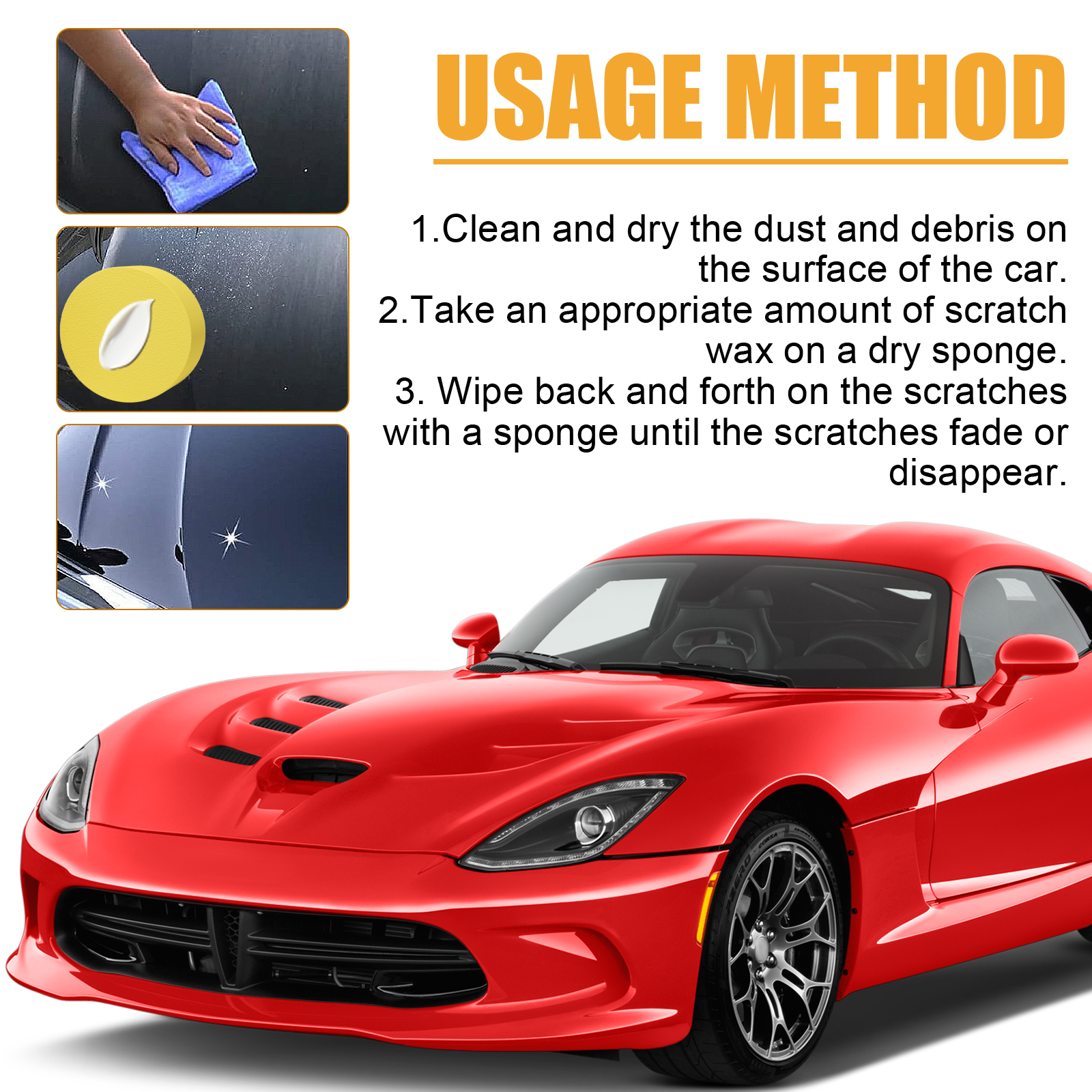 Boxed scratch repair kit sized for glovebox or garage shelf storage