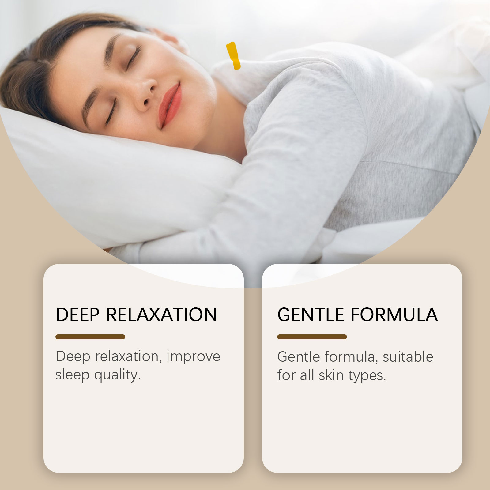 Chamomile oil with deep relaxation feature card