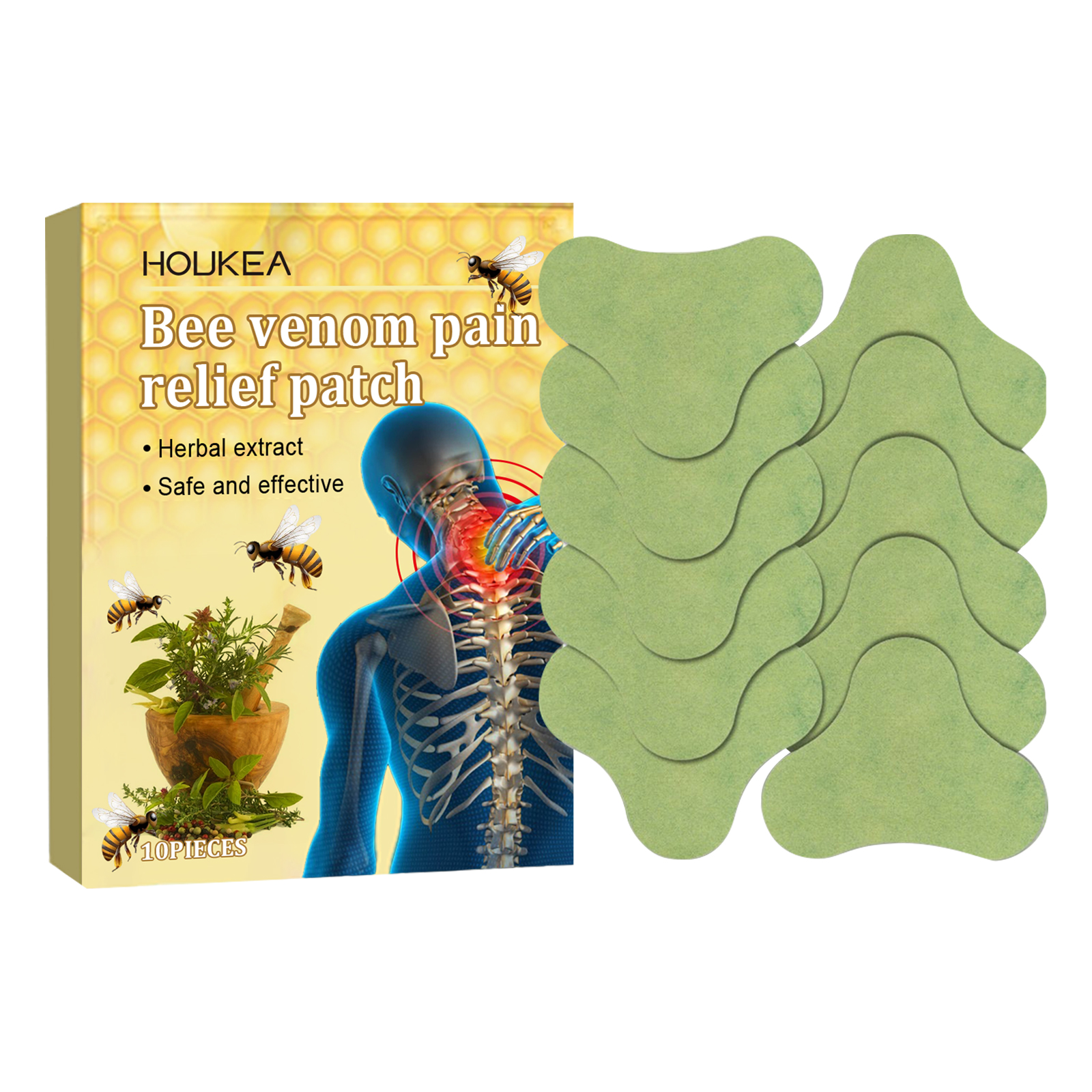 Bee Venom Neck Care Patch Herbal Ingredients For Joints, Kne
