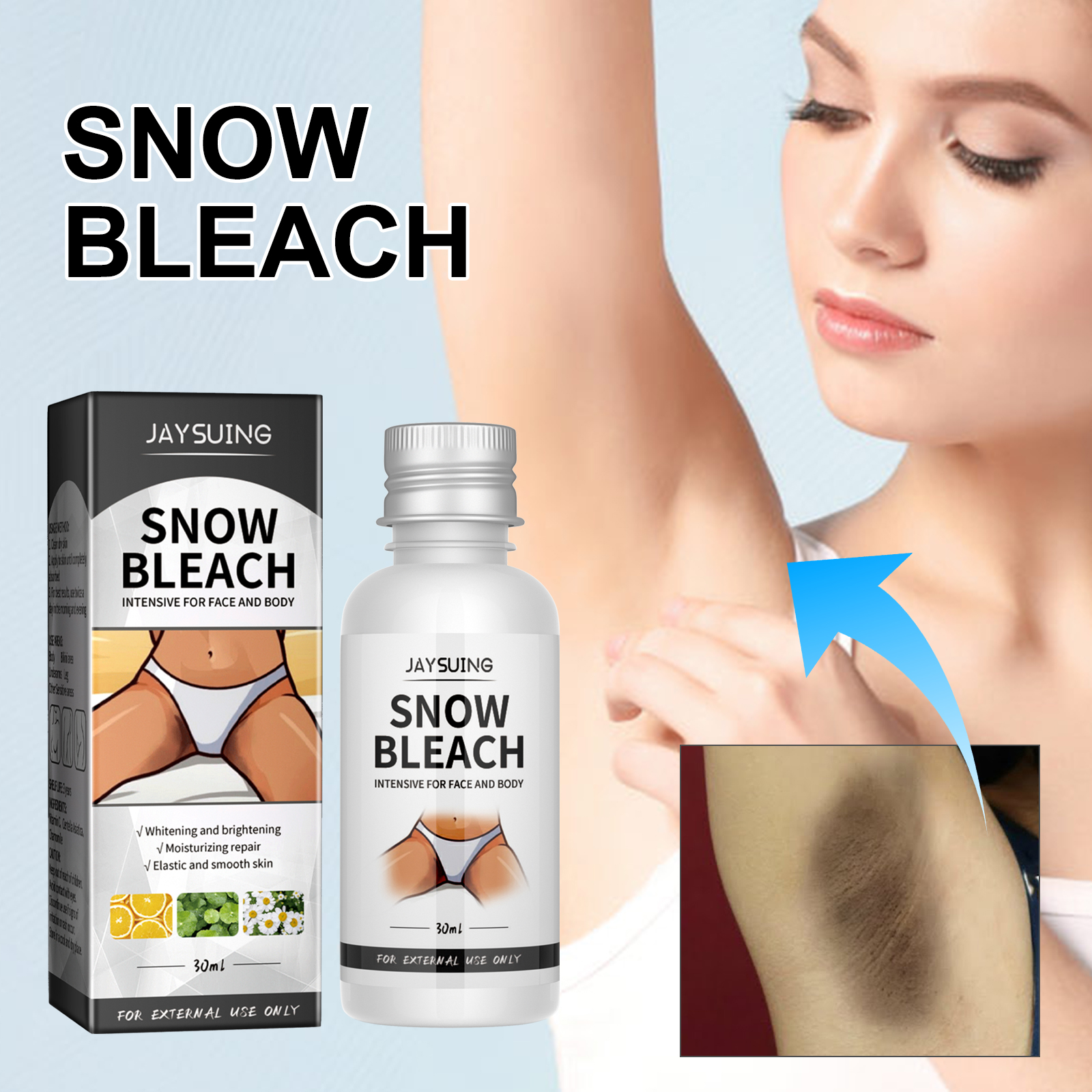 Snow Bleach cream for targeted underarm care