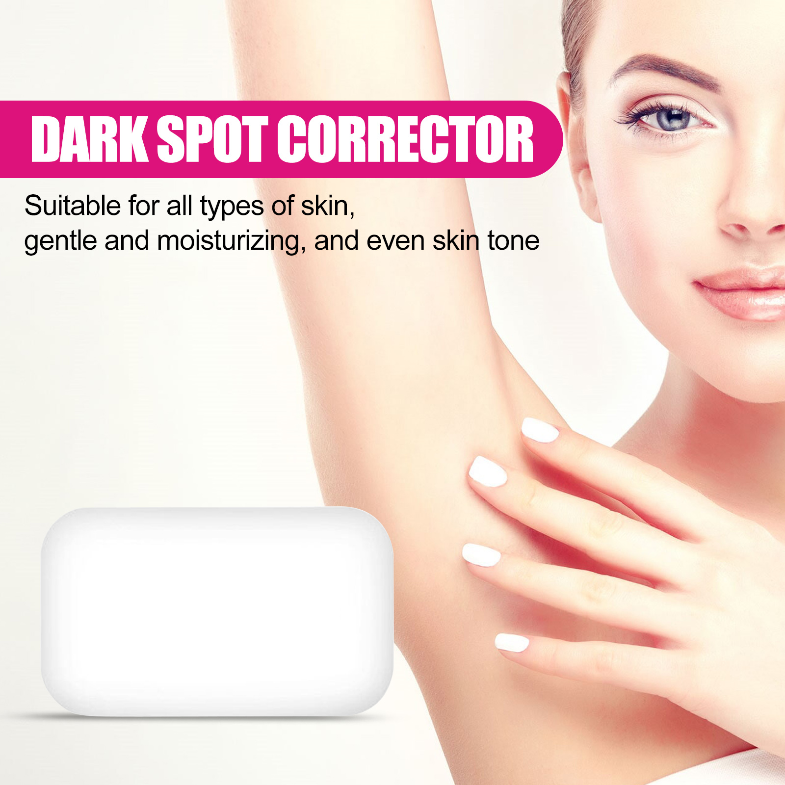 Underarm brightening soap use with smooth white bar