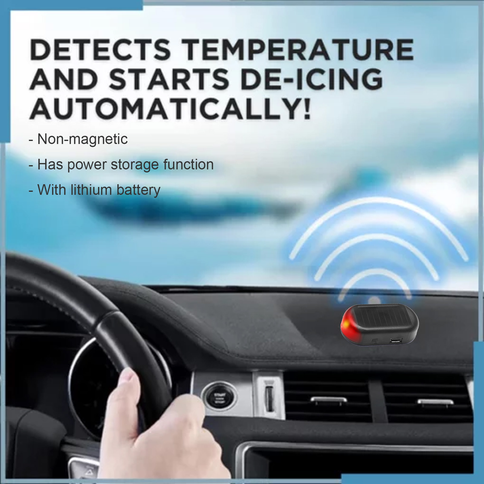 Device on dashboard with automatic activation graphics