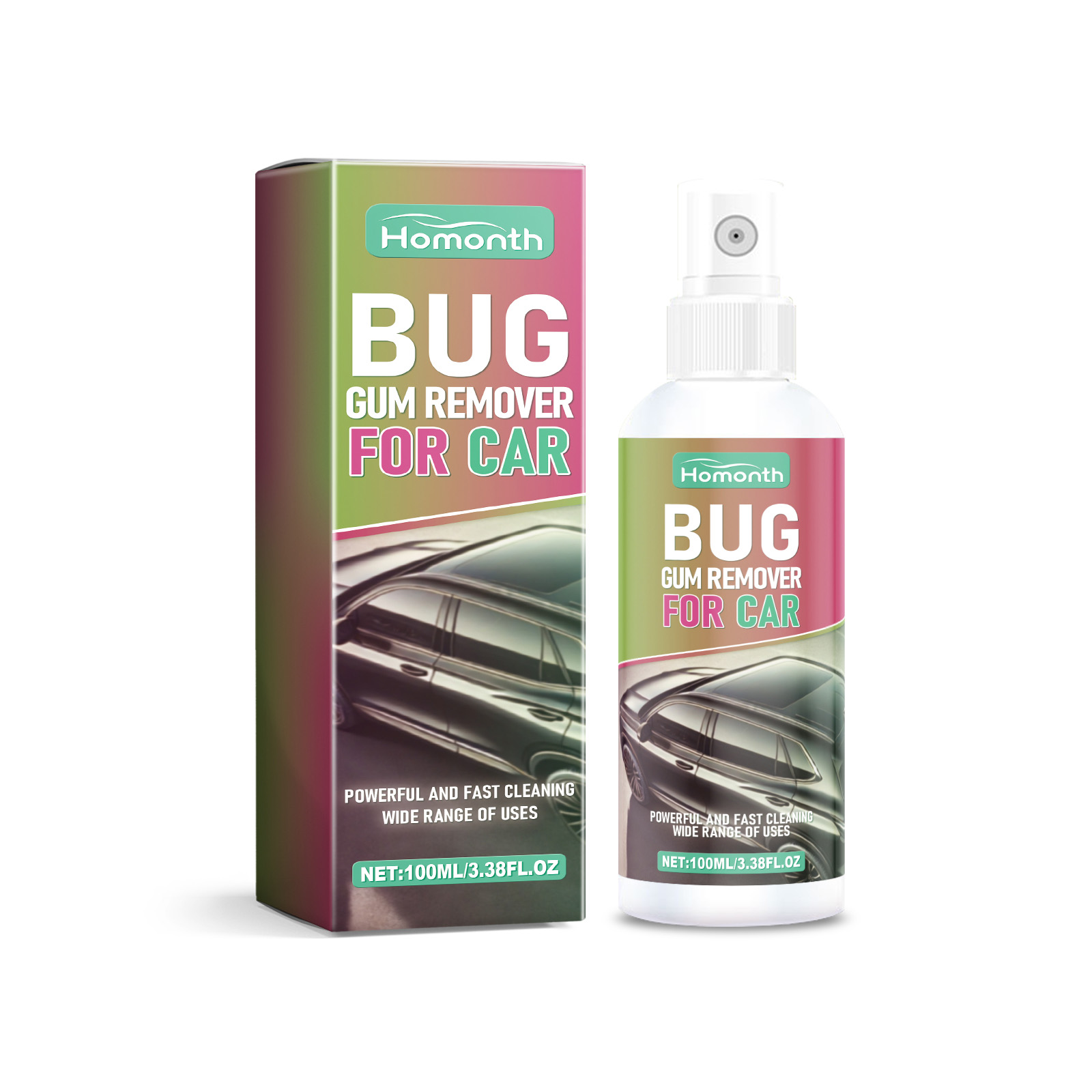 Compact boxed spray bottle for car detailing