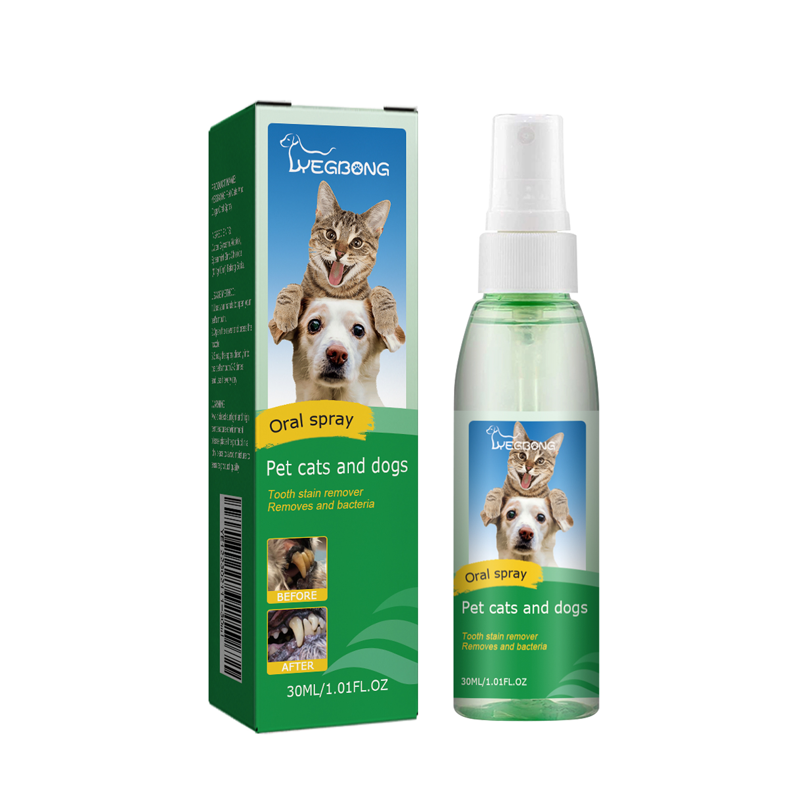 Yegbong cat and dog oral spray packaging