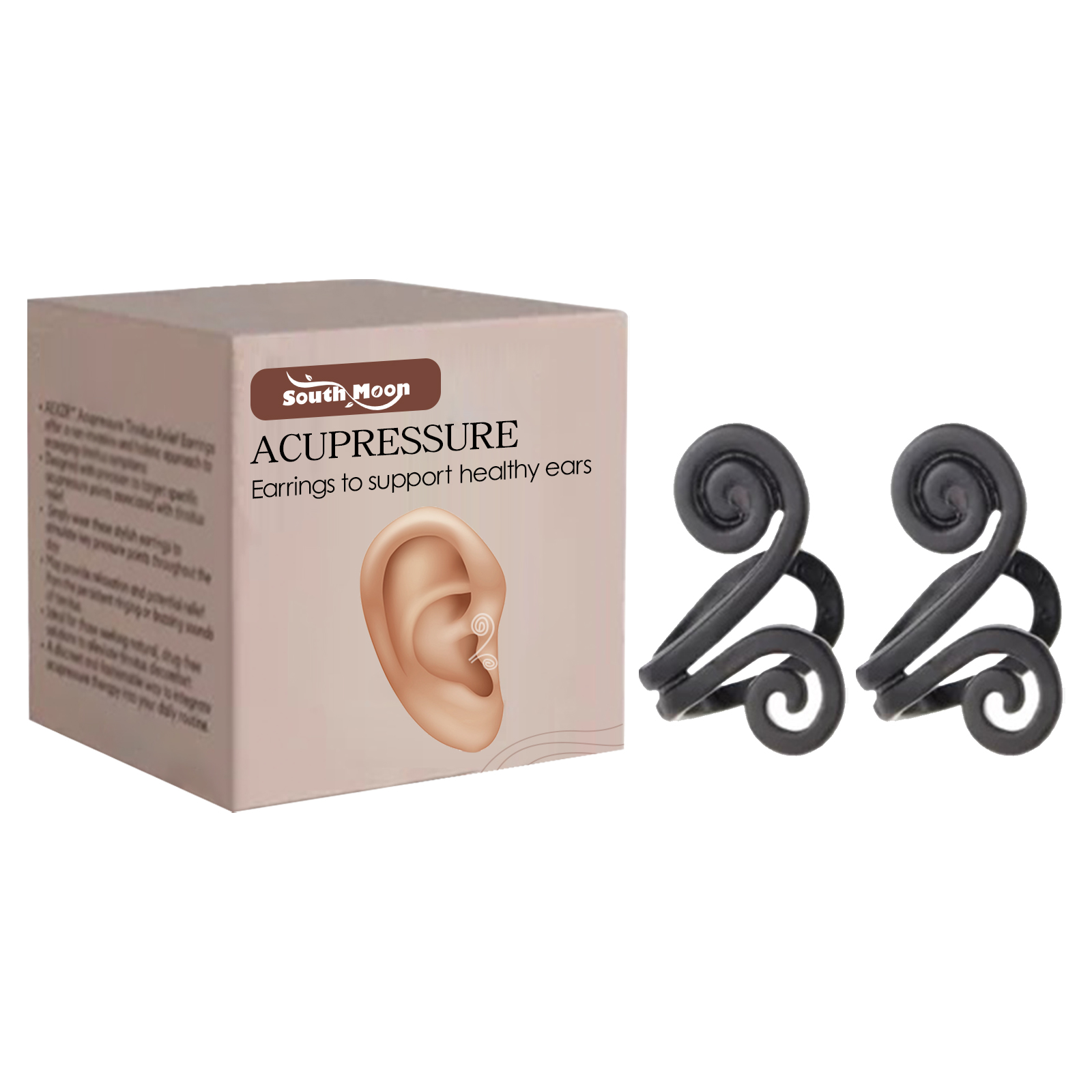 Tinnitus Relief Earrings, Relieve Ear Discomfort Tinnitus Ear Back Ear Care Massage Earrings