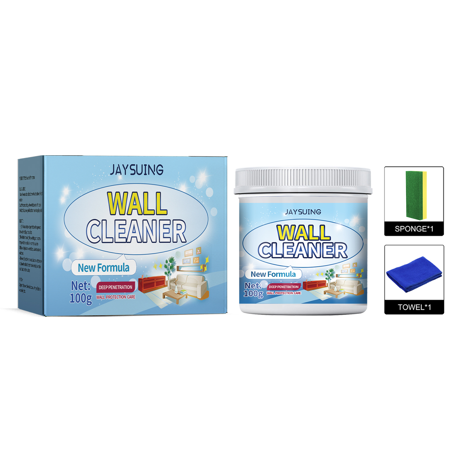 Wall Mending Paste, White Wall Stain Graffiti Cover Repair W