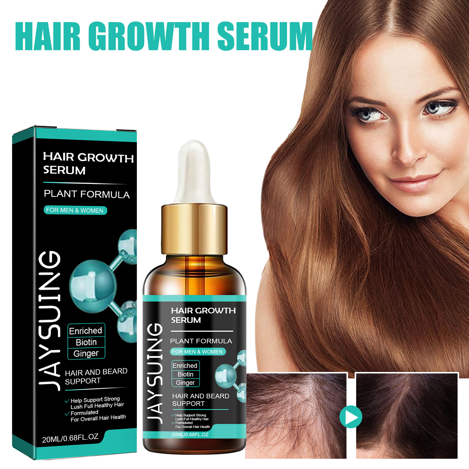 Hair serum presented for women and men