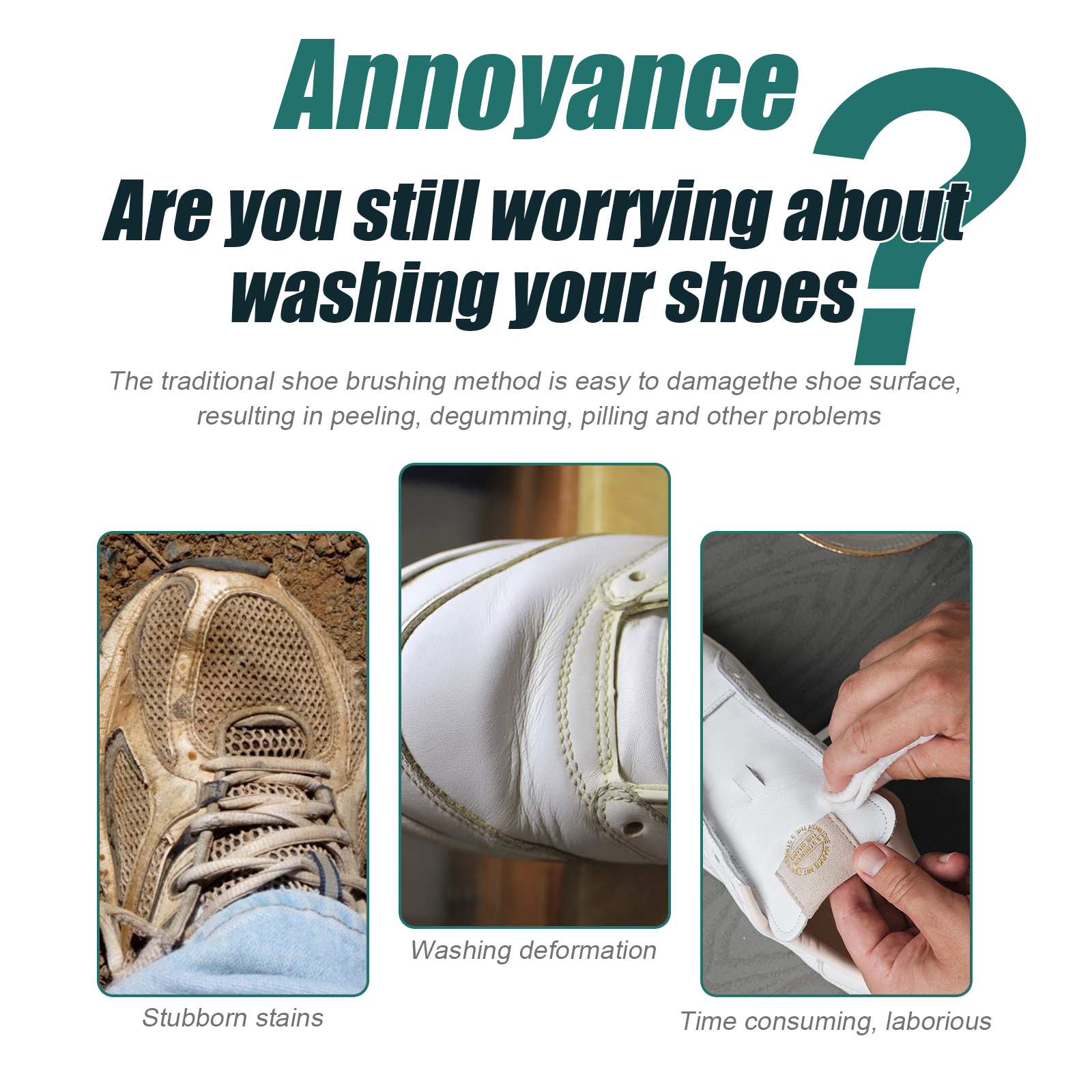 Before and after sneaker upper stain cleaning comparison