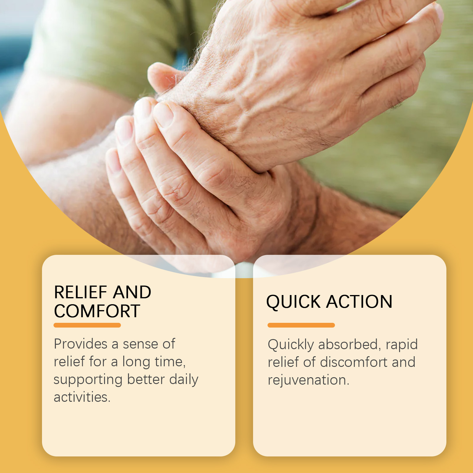 Hands applying cream during gentle massage