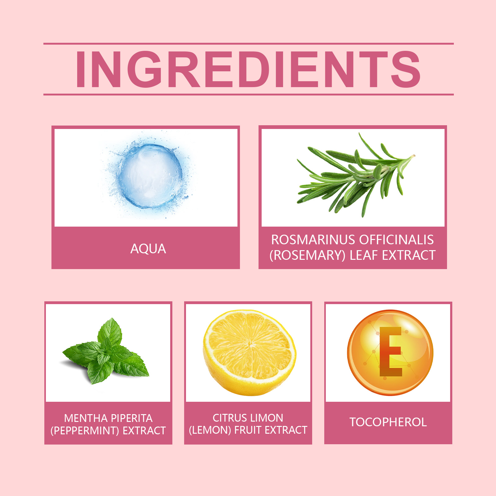 Highlighted rosemary peppermint hair spray ingredients