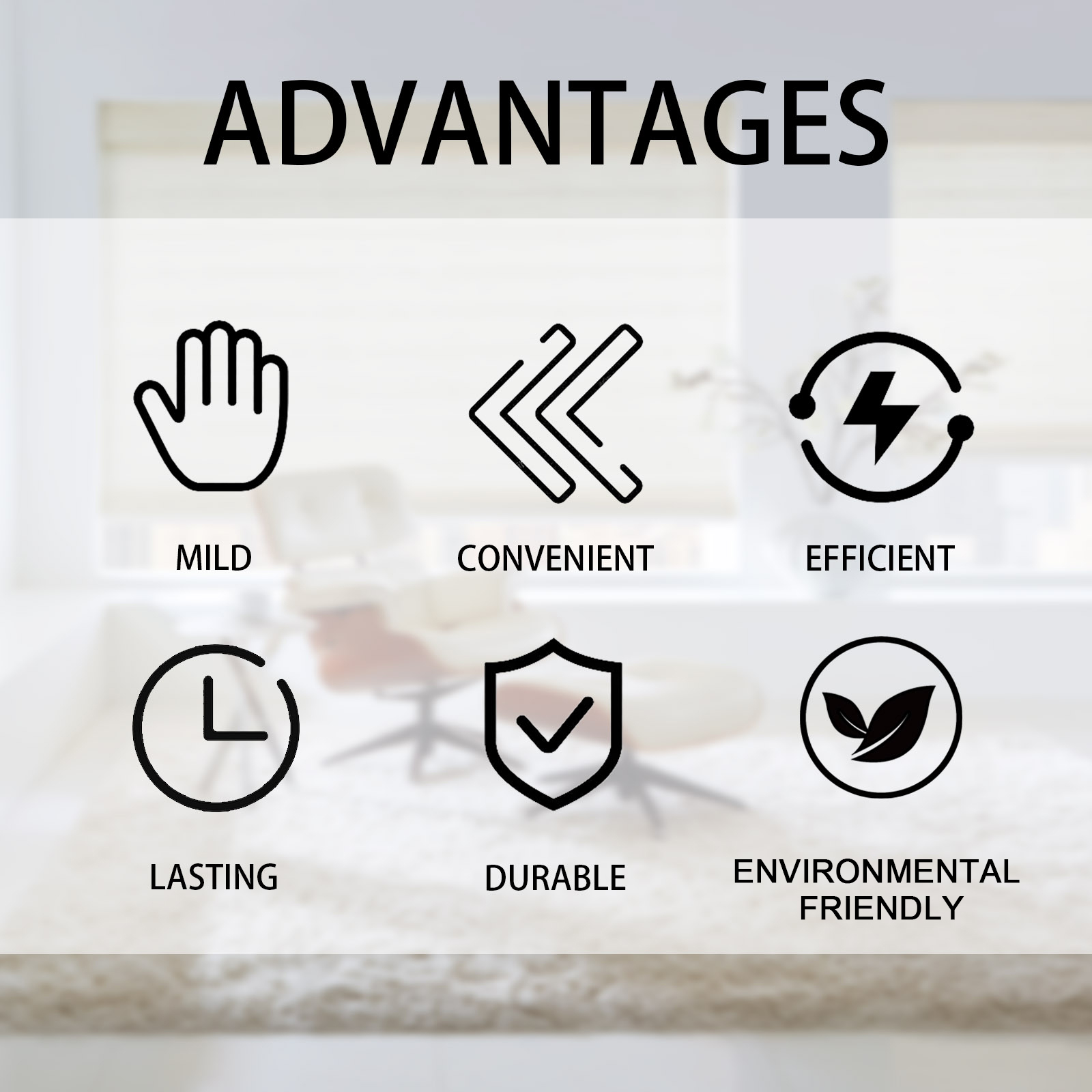 Wall repair paste benefits graphic in blue and yellow