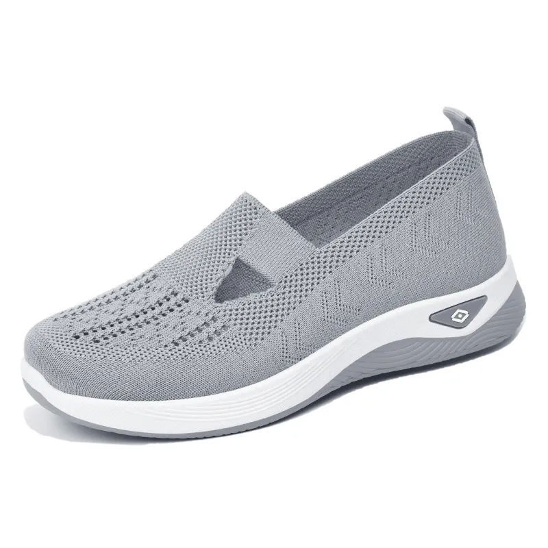 Breathable Mesh Round Toe Wedge Sneakers image 8