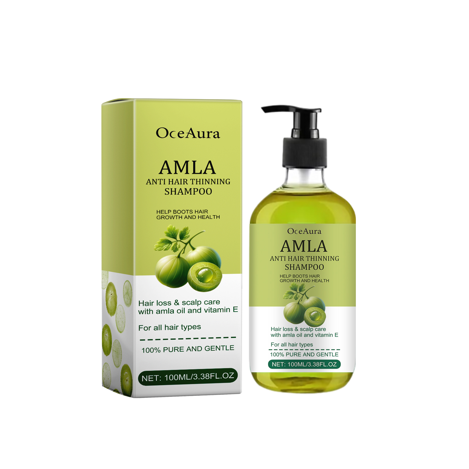 Amla Anti Hair Thinning Shampoo, Scalp Cleanness Moist Smoot