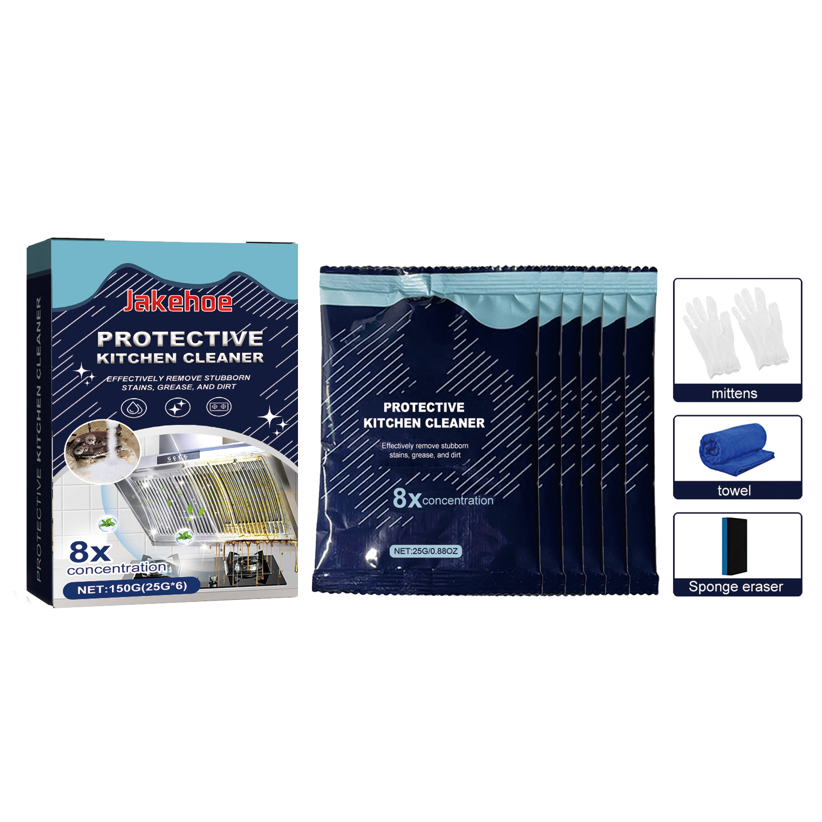 Cleaner box showing 8x concentration and included tools