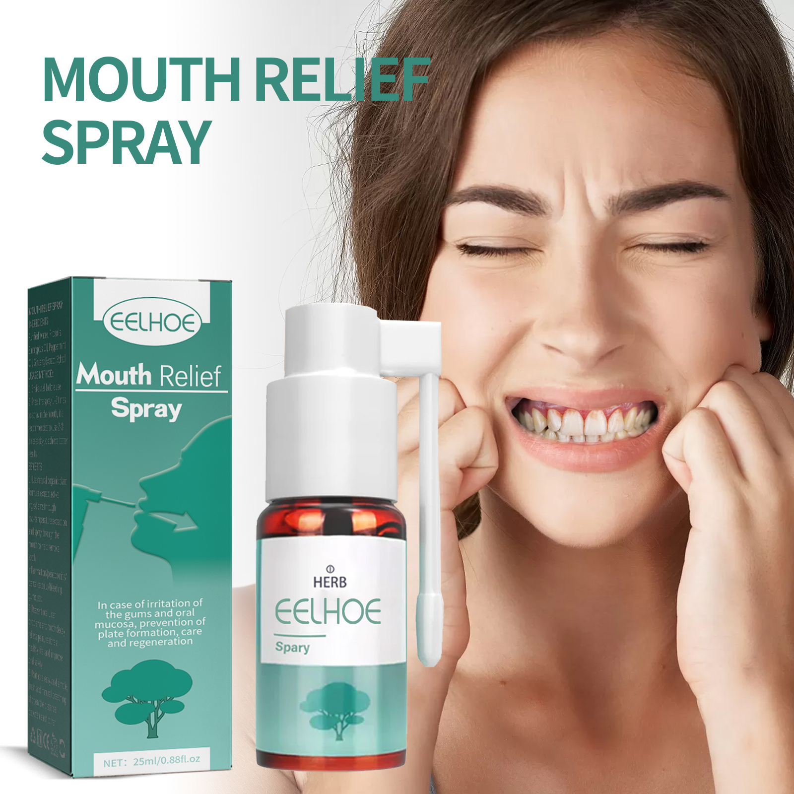 Portable mouth relief spray for everyday carrying
