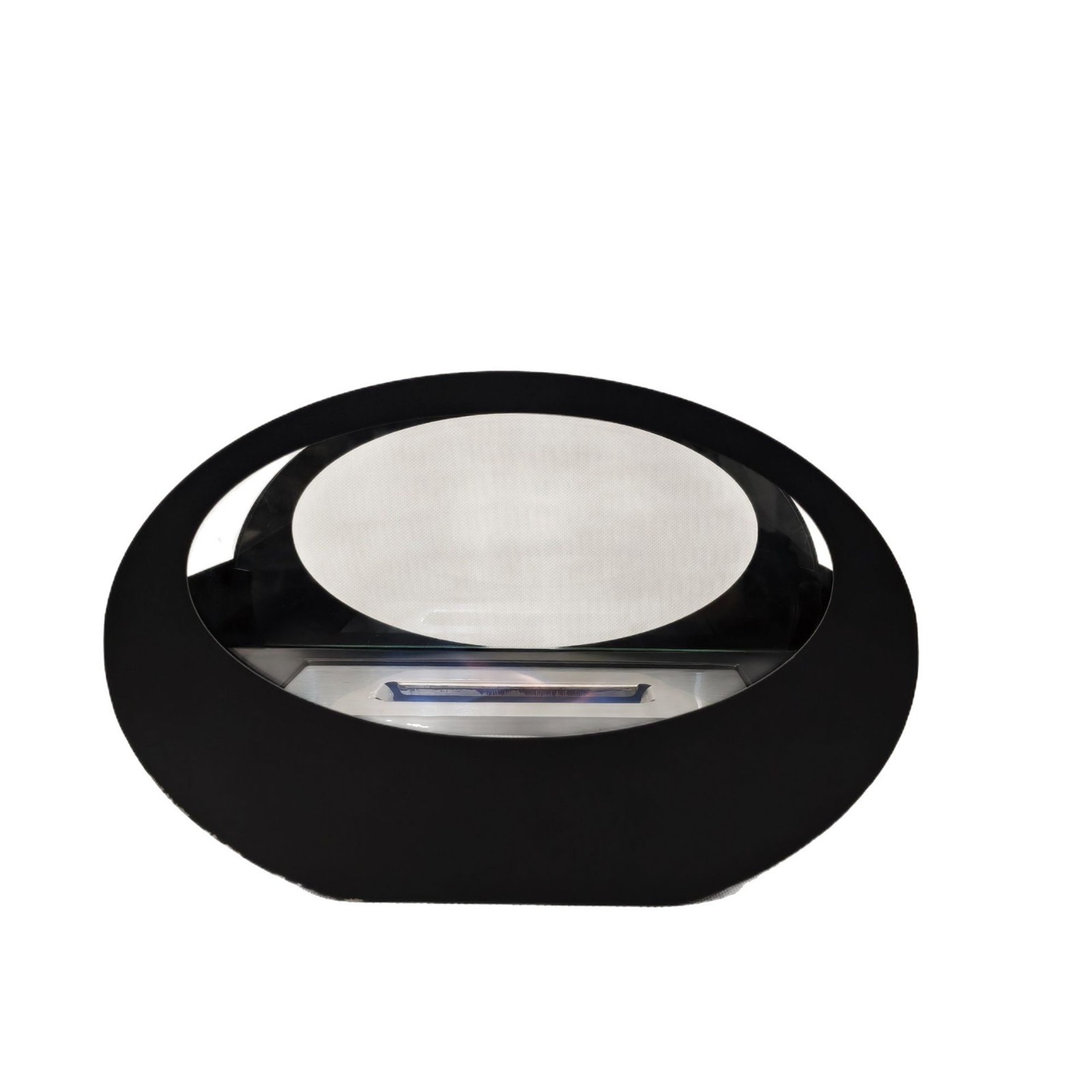 Alcohol fireplace real fire cruise ship oval glass tabletop fireplace metal storm heating wall