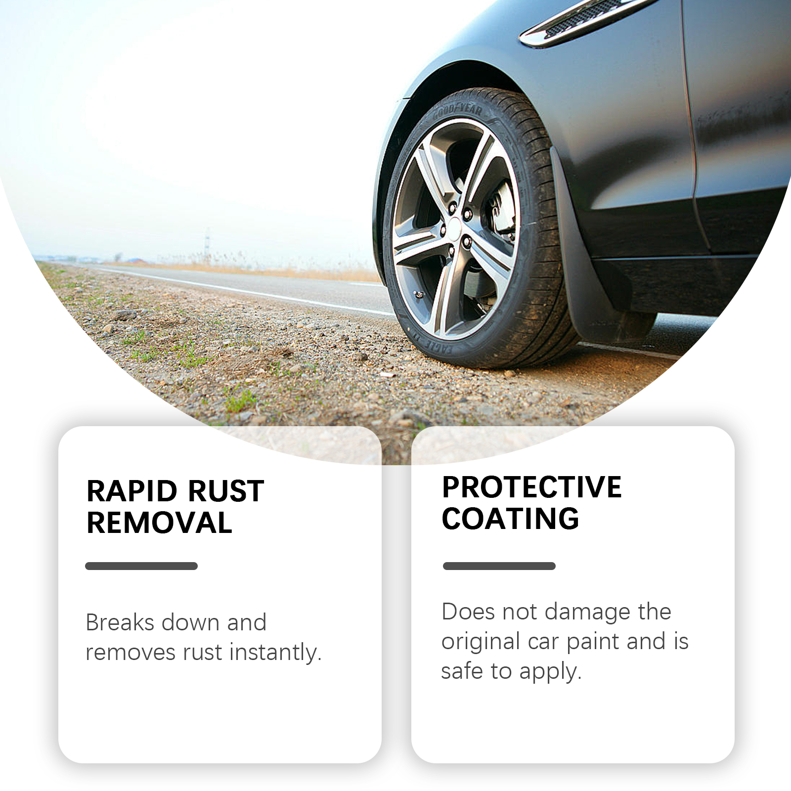 Automotive panel and wheel with paint-safe claim