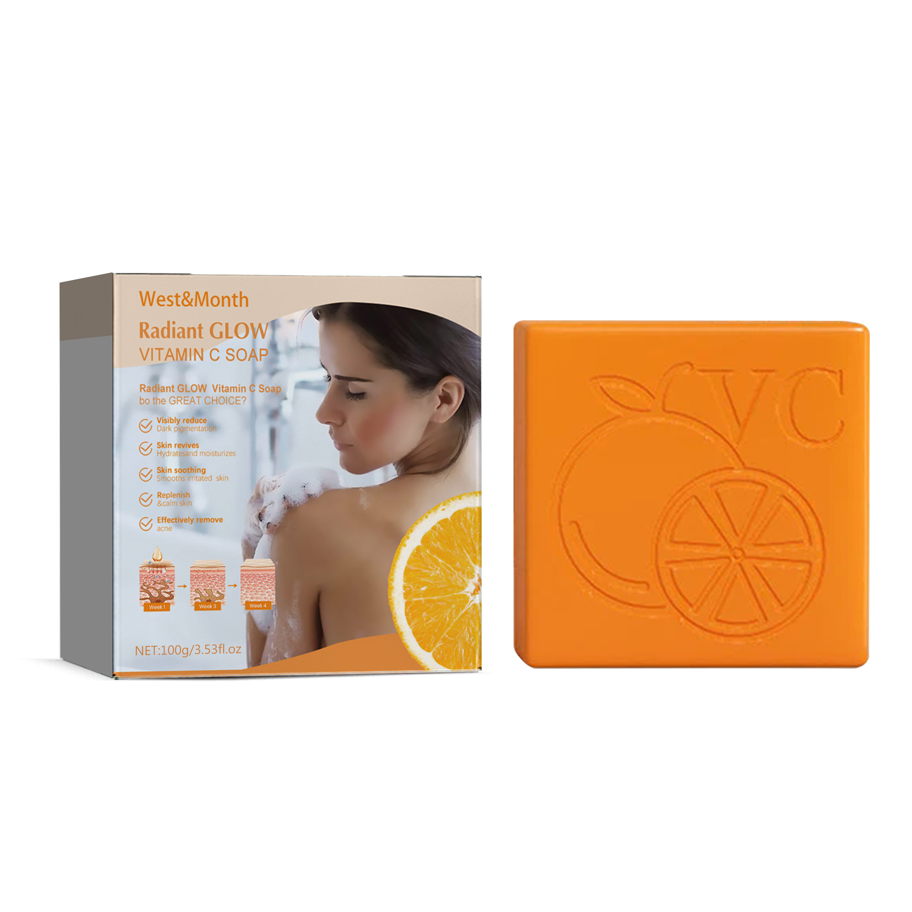 Radiant Glow Vitamin C Soap, Brightening Moisturizing Bath C