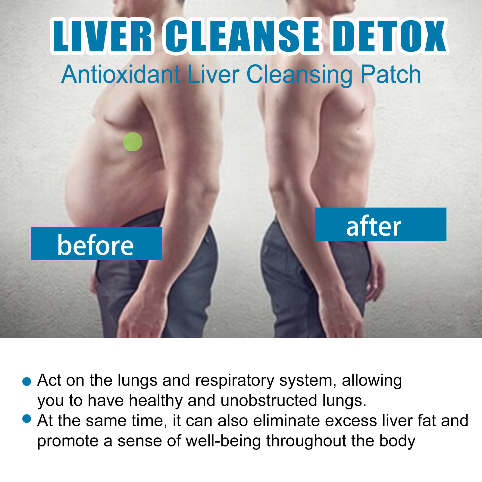 Liver cleanse patch promotional wellness graphic