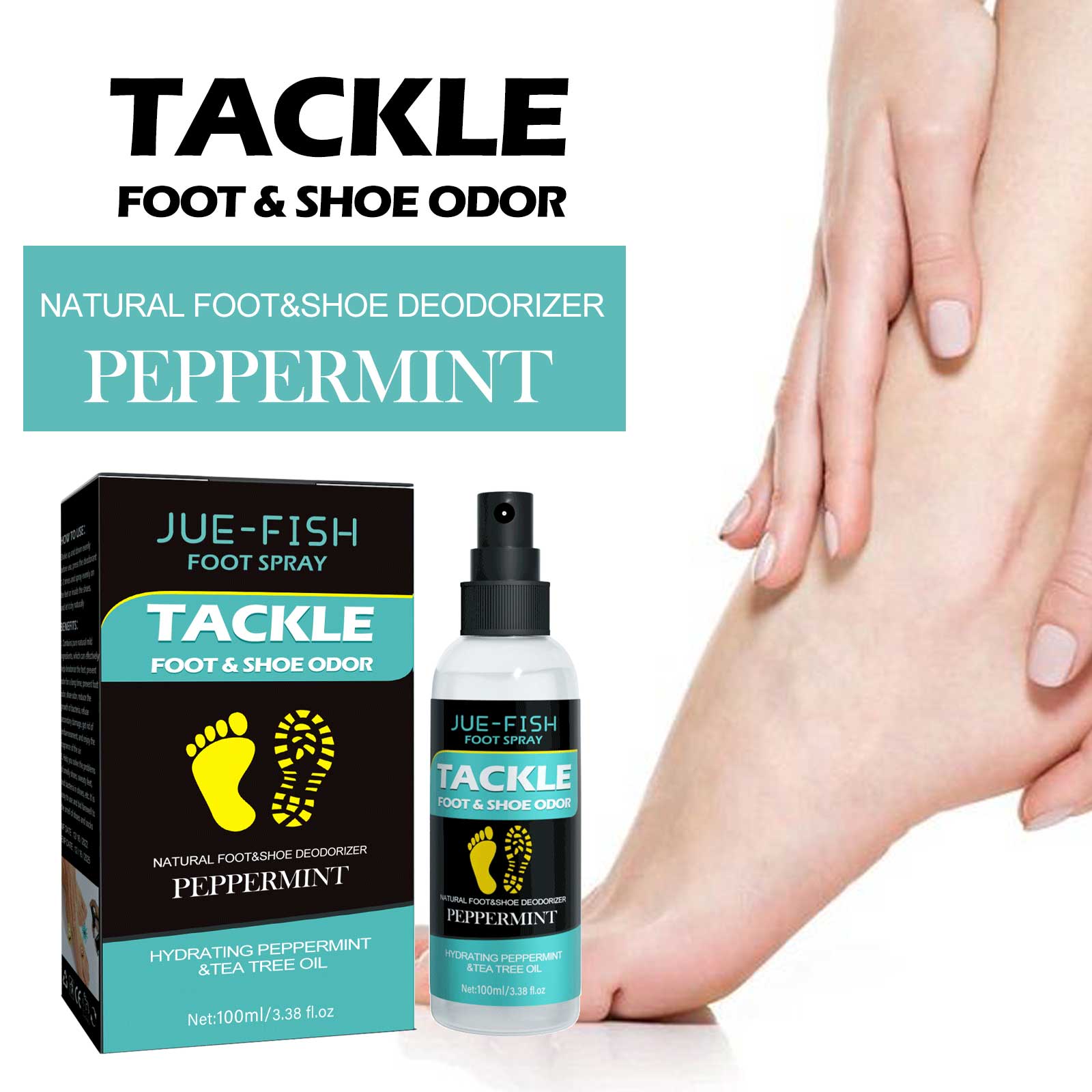 Jue-Fish Anti-Beriberi Care Spray, Moisturizes Feet Cleaning