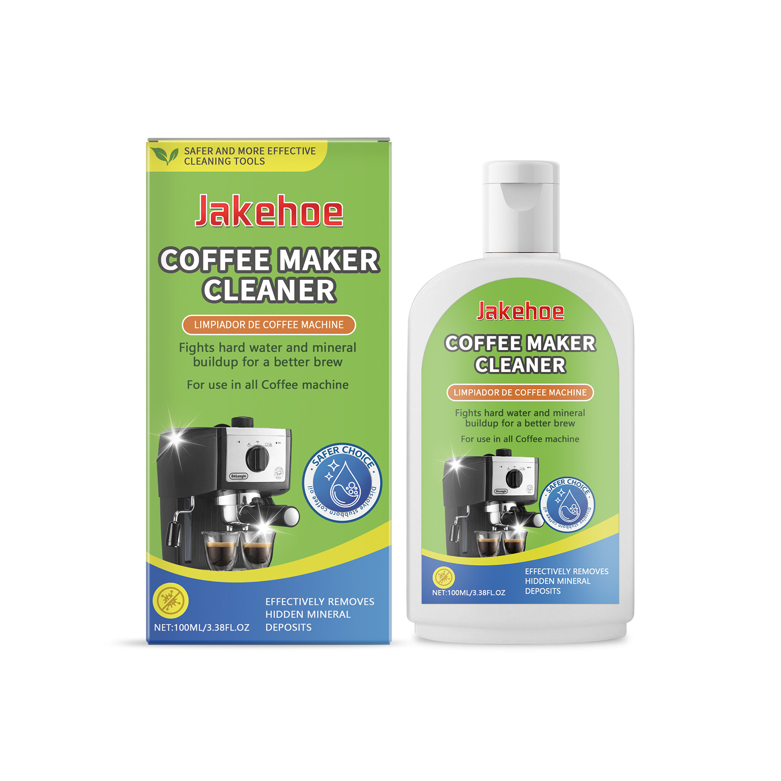 Boxed cleaner bottle showing mild formula messaging