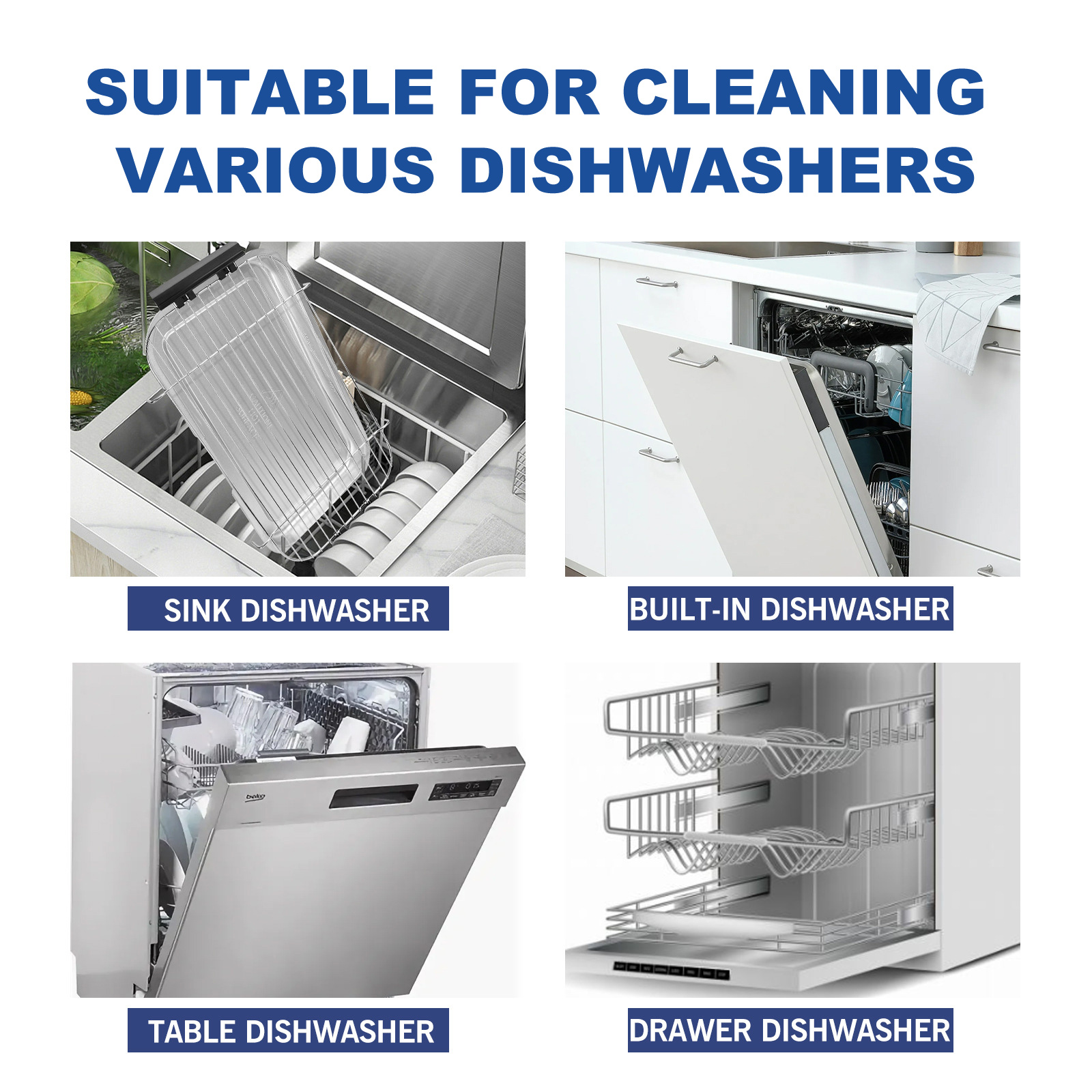 Cleaner packaging showing dishwasher style compatibility