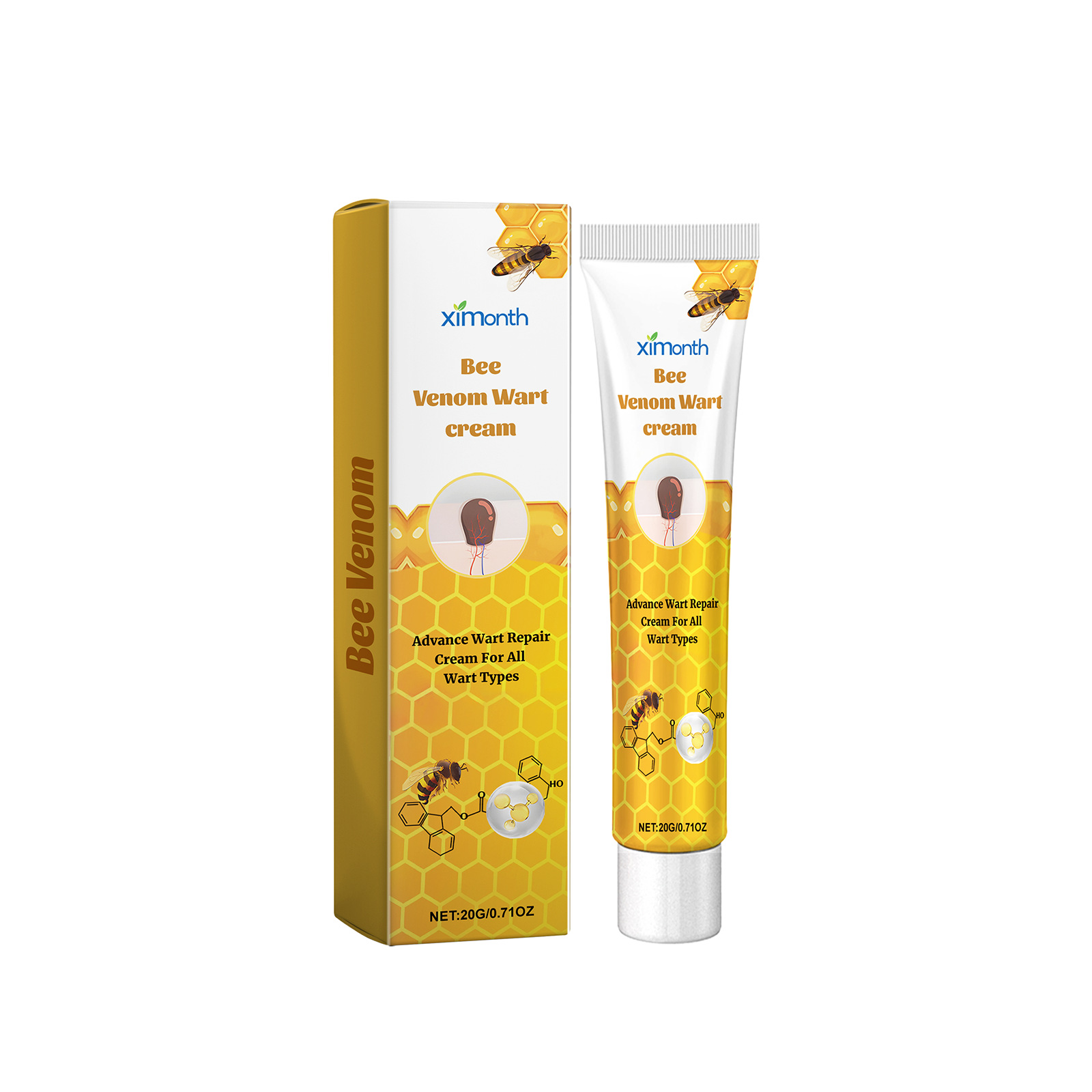 Bee Venom Wart Cream, Repair Smooth Skin Lightening Nevus Sp