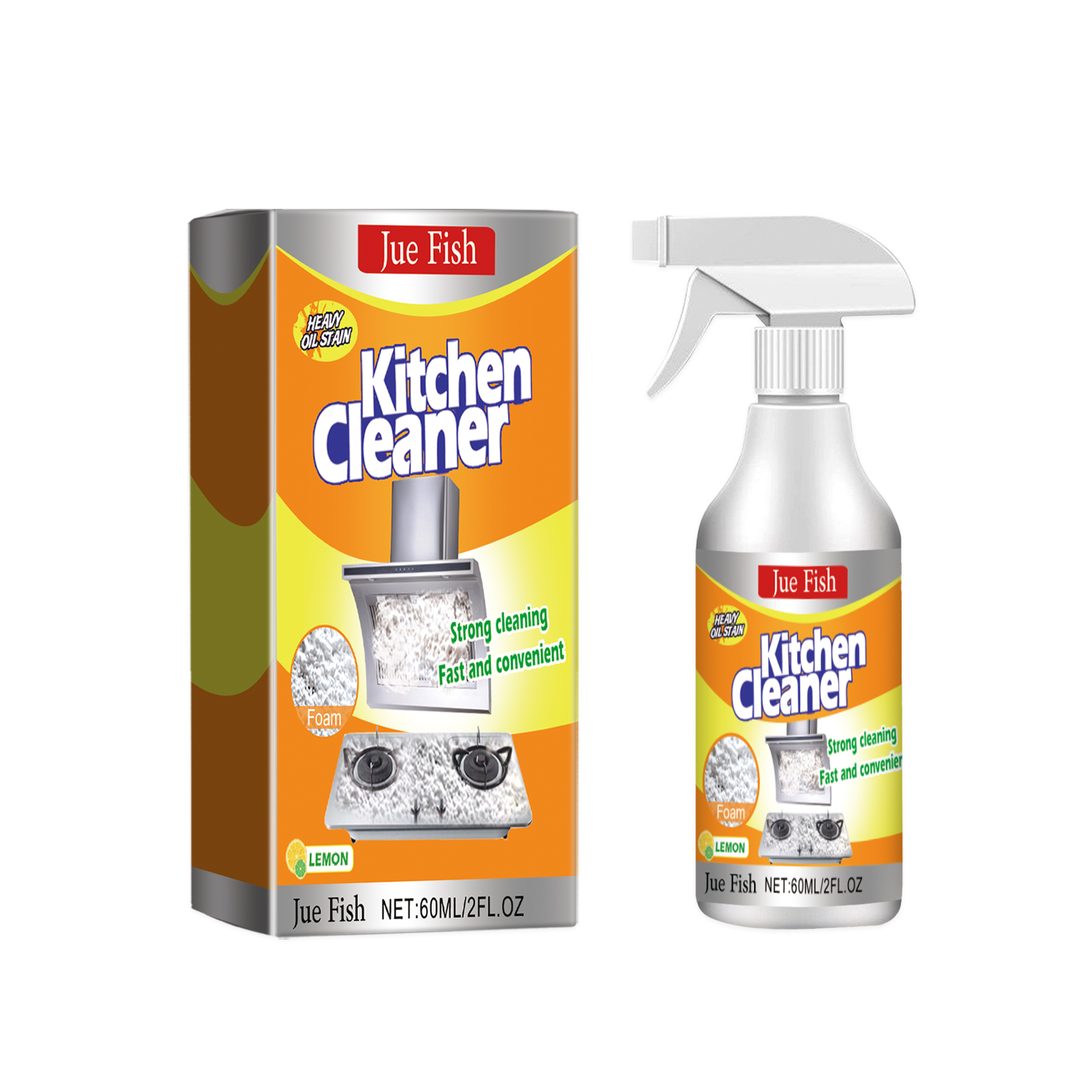 Compact white spray bottle with colorful carton packaging
