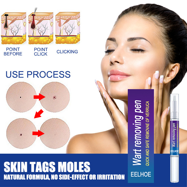 Woman using slim pen with visible applicator tip