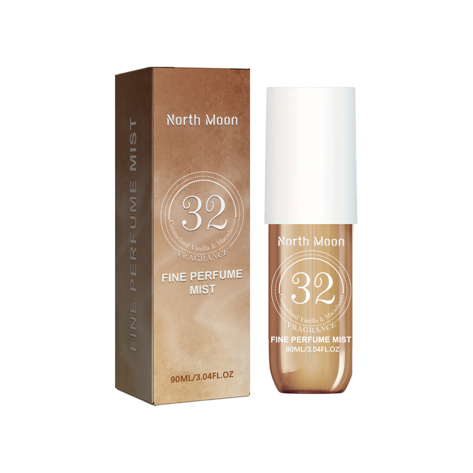 North Moon perfume bottle and protective outer box